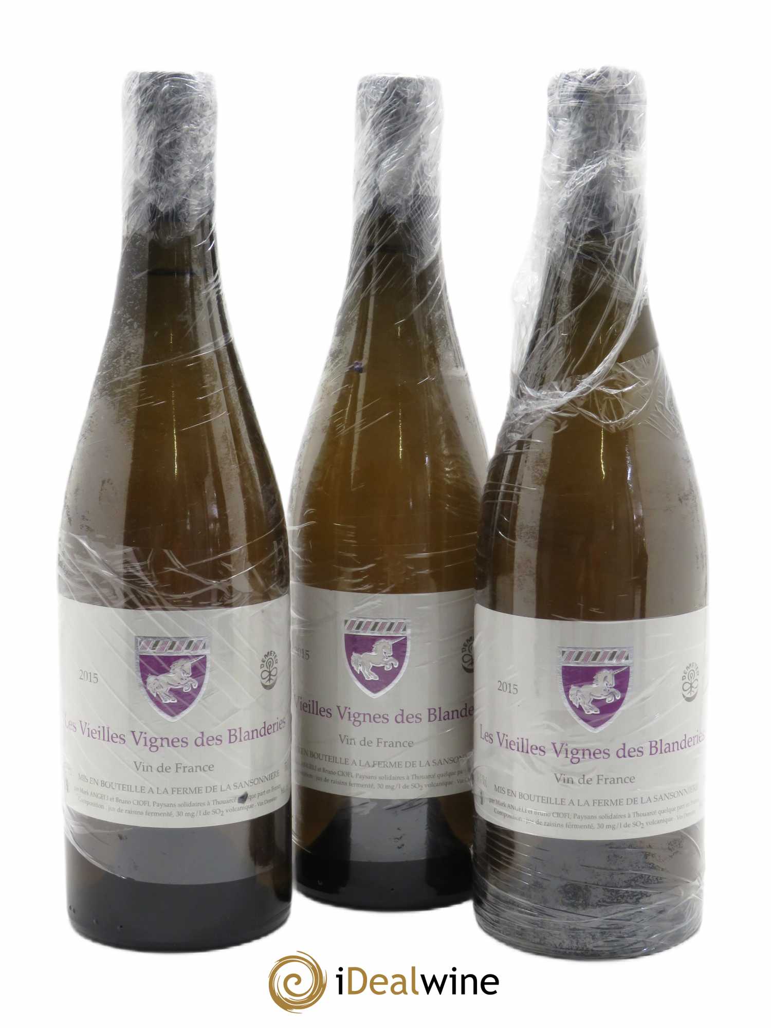 Vin de France Les Vieilles Vignes des Blanderies Mark Angeli (Domaine) - Ferme de la Sansonnière 2015 - Lot de 3 bouteilles - 1