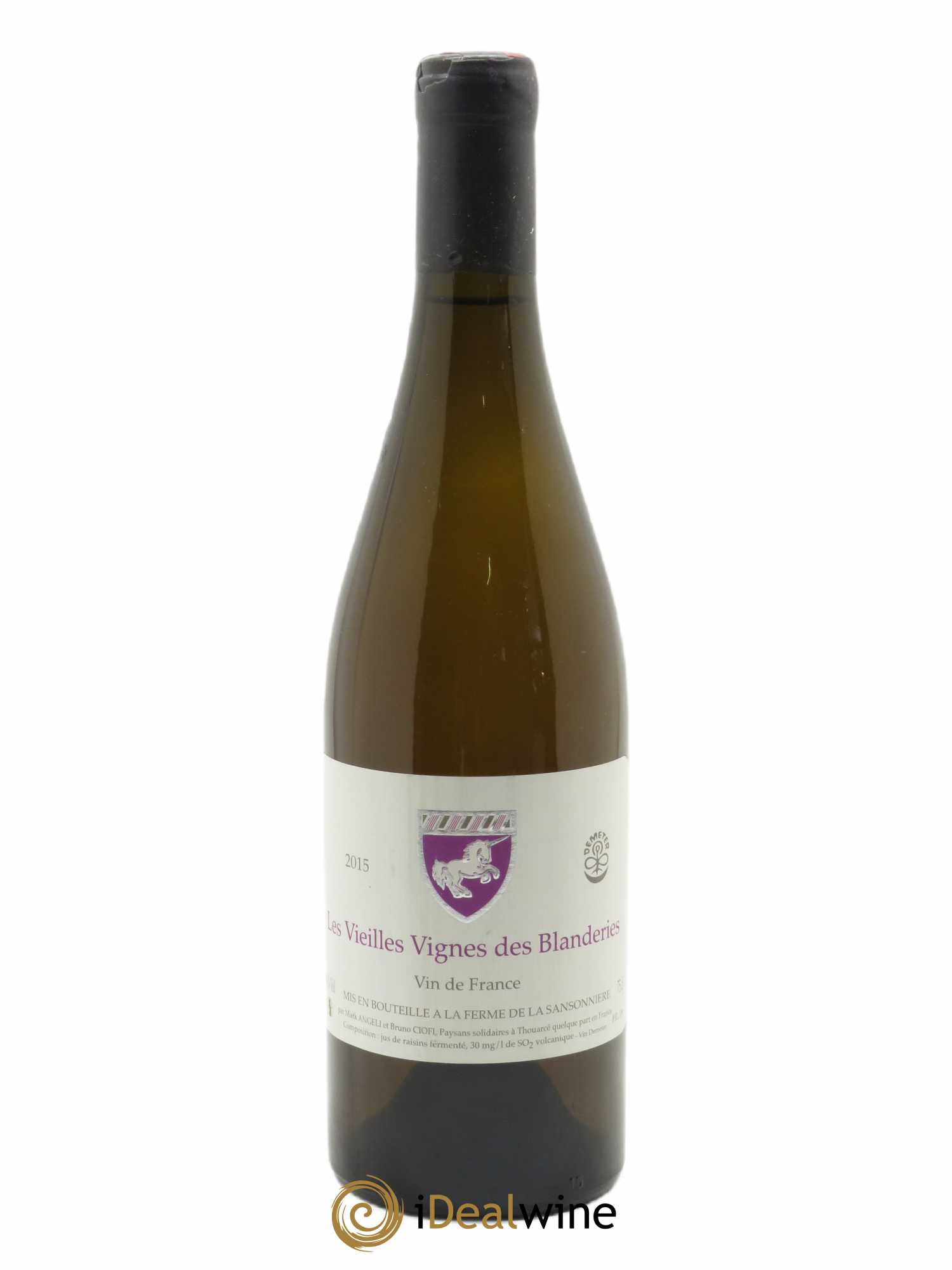 Vin de France Les Vieilles Vignes des Blanderies Mark Angeli (Domaine) - Ferme de la Sansonnière 2015 - Lot de 3 bouteilles - 0