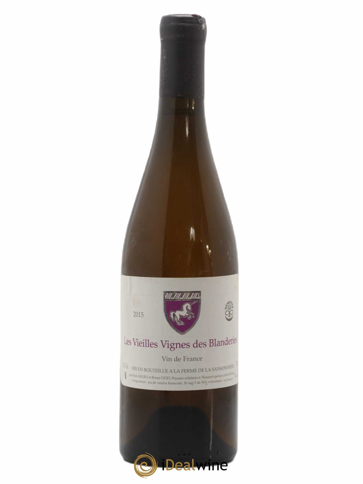 Vin de France Les Vieilles Vignes des Blanderies Mark Angeli (Domaine) - Ferme de la Sansonnière 2015 - Lot de 1 bouteille - 0