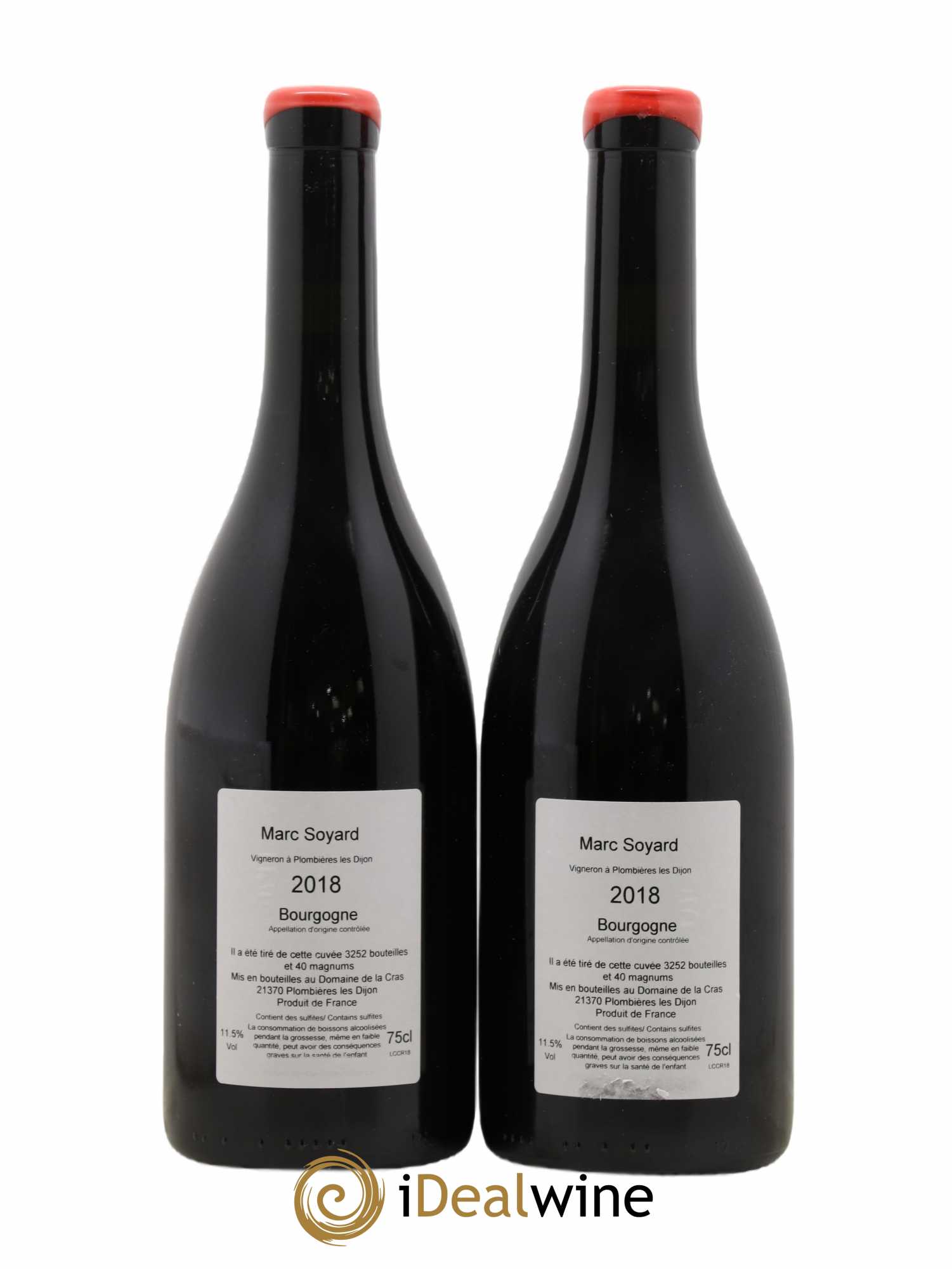 Bourgogne Cras Domaine de la Cras - Marc Soyard 2018 - Lot de 2 bouteilles - 1
