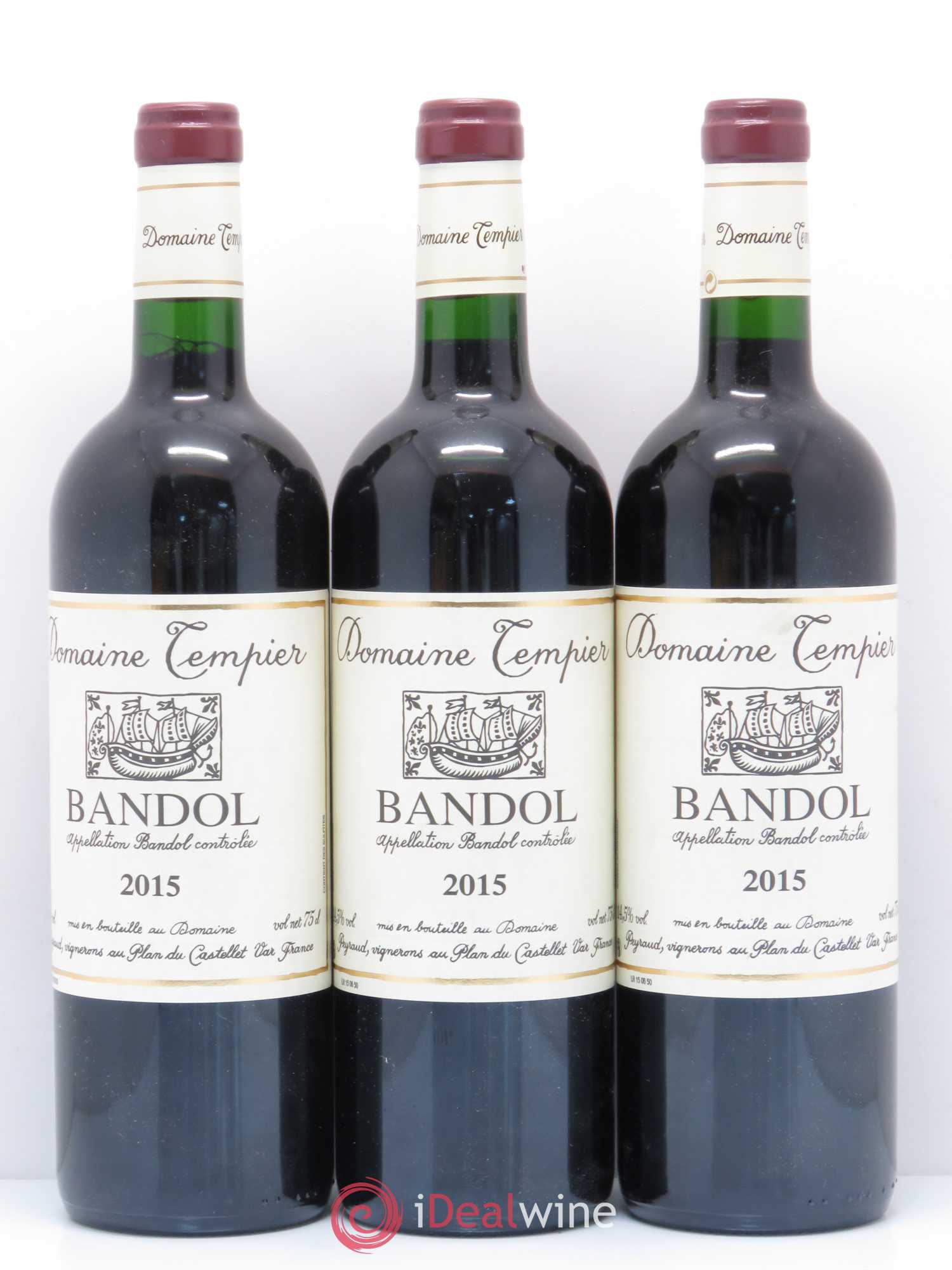 Bandol Domaine Tempier Famille Peyraud 2015 - Lot de 3 bouteilles - 0