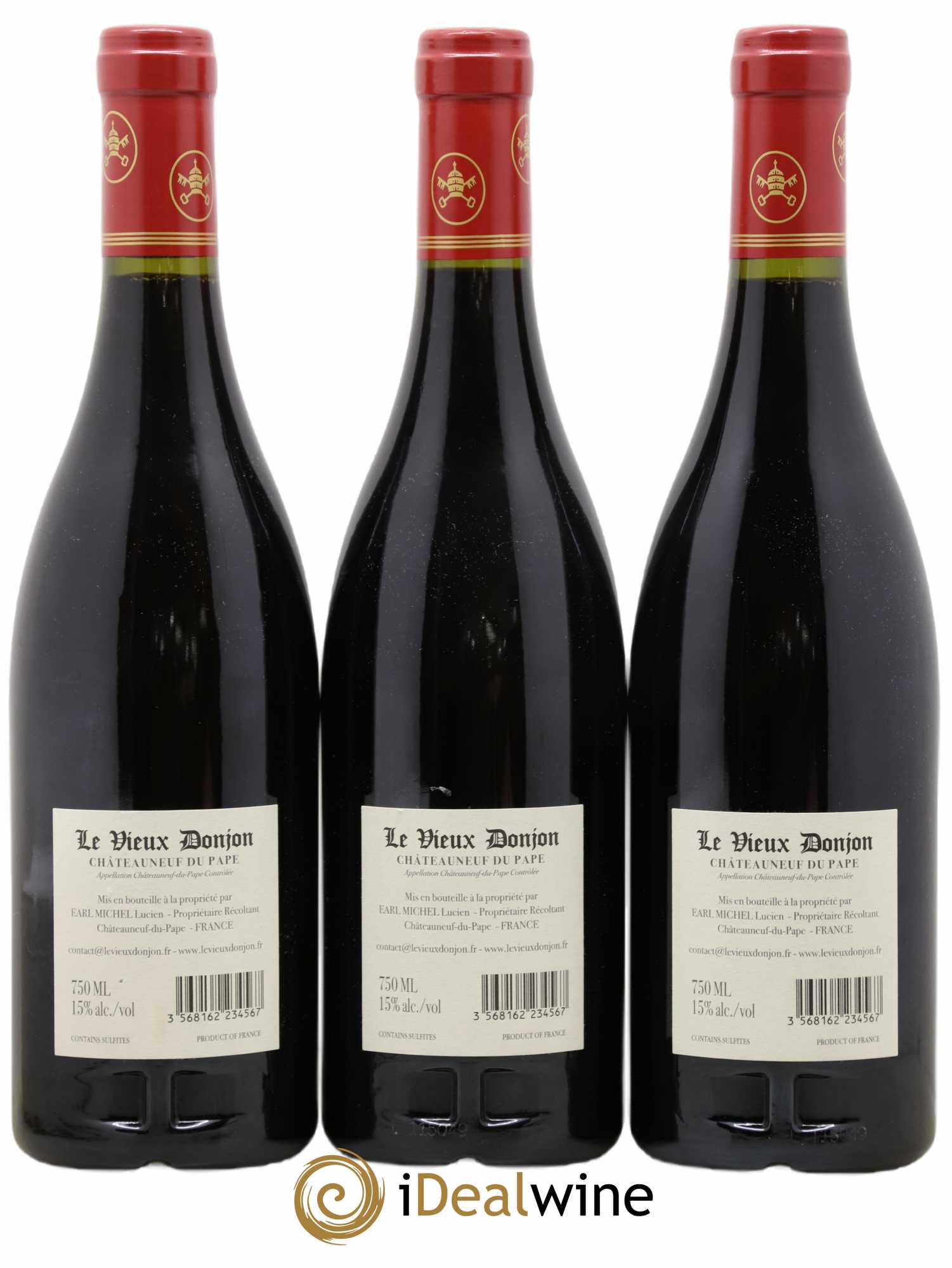 Châteauneuf-du-Pape Le Vieux Donjon Michel Lucien 2019 - Lot de 3 bouteilles - 1