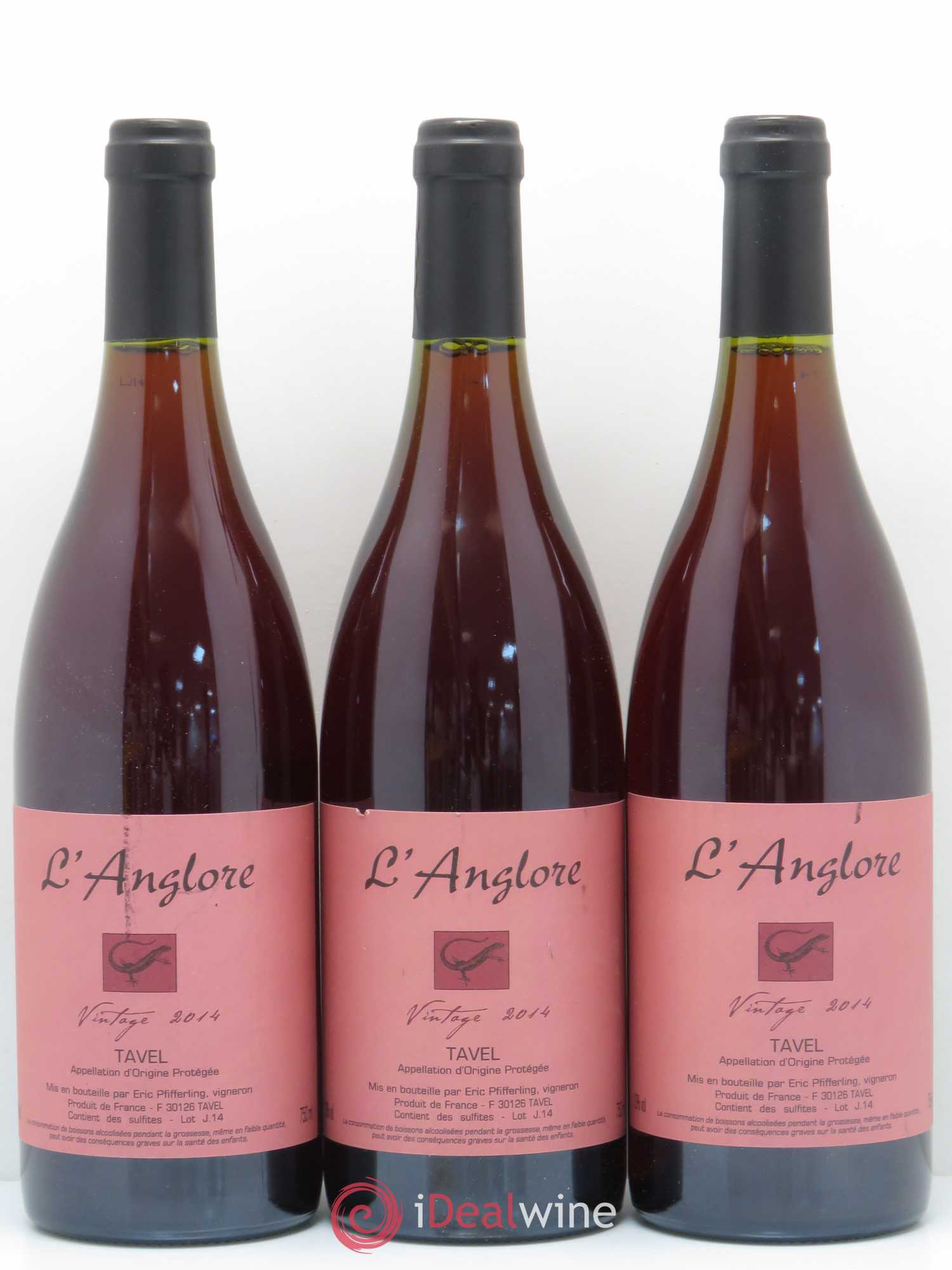 Tavel Vintage L'Anglore 2014 - Lot de 3 bouteilles - 0