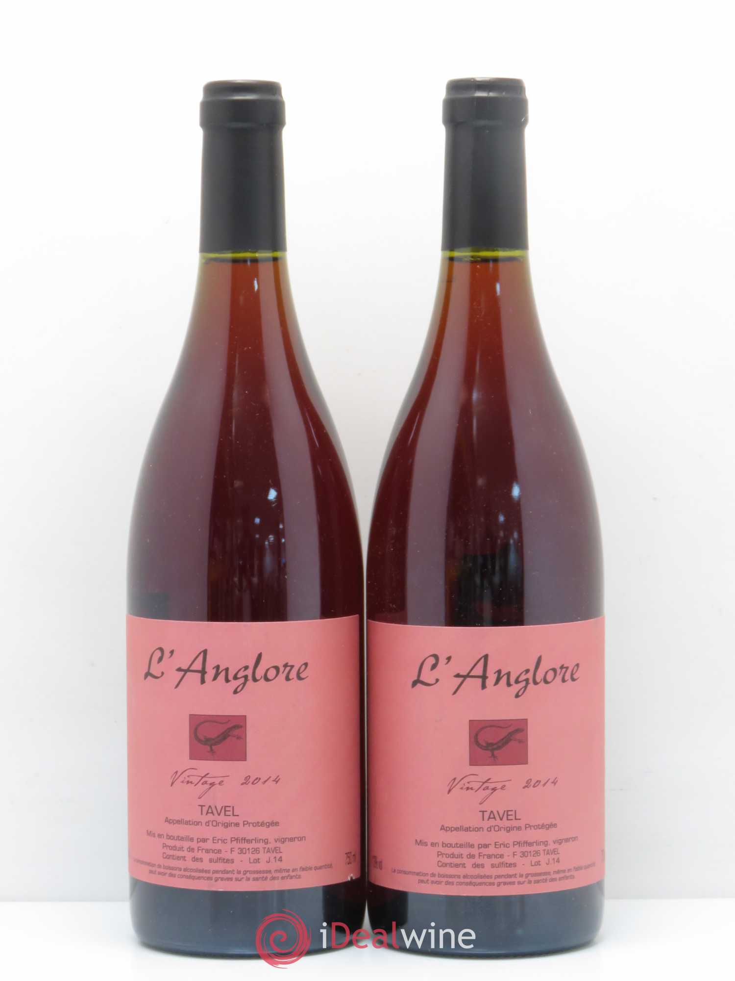 Tavel Vintage L'Anglore 2014 - Lot de 2 bouteilles - 0