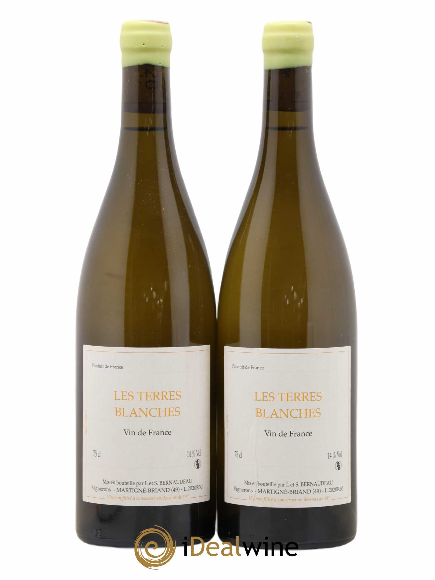 Vin de France Les Terres Blanches Stéphane Bernaudeau 2020 - Lot of 2 bottles - 0