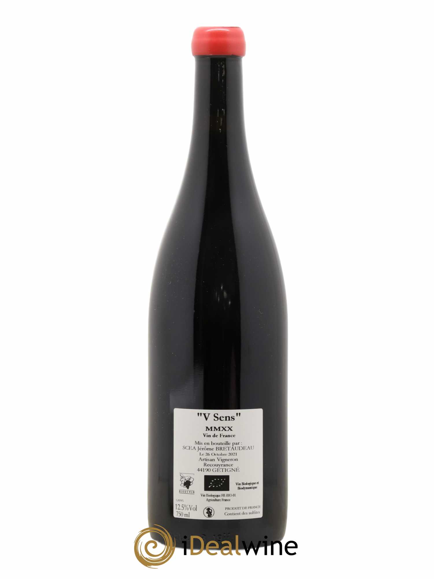 Vin de France V Sens Jérôme Bretaudeau - Domaine de Bellevue 2020 - Lot de 1 bouteille - 1