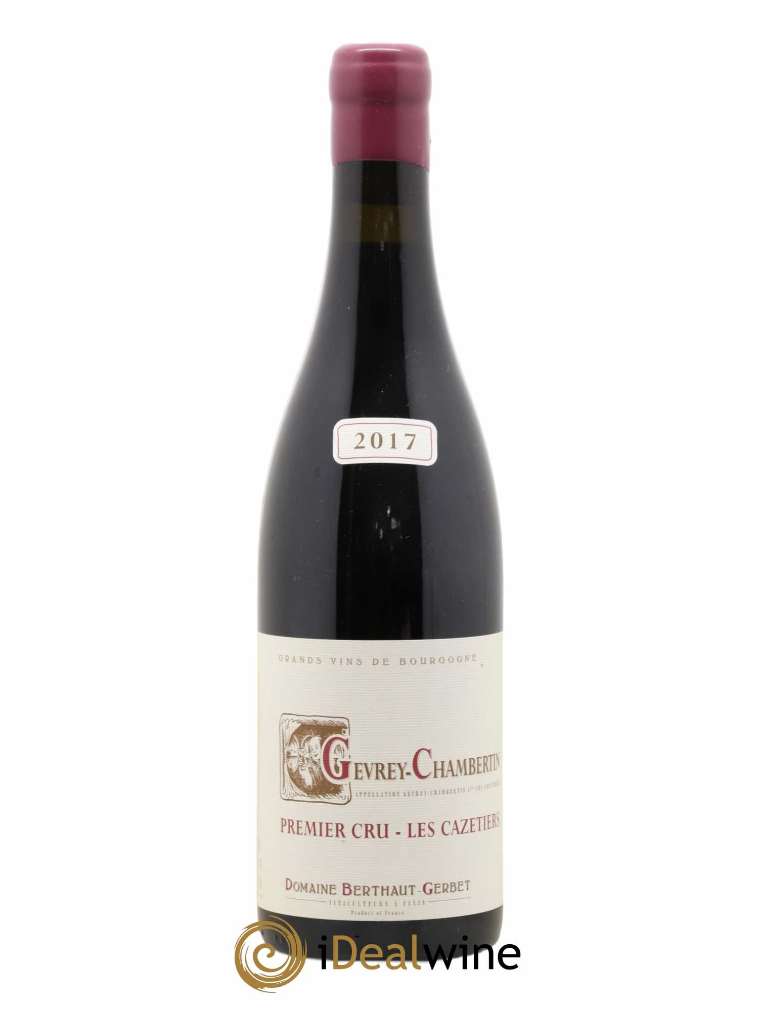 Gevrey-Chambertin 1er Cru Les Cazetiers Berthaut Gerbet (Domaine) 2017 - Lot de 1 bouteille - 0
