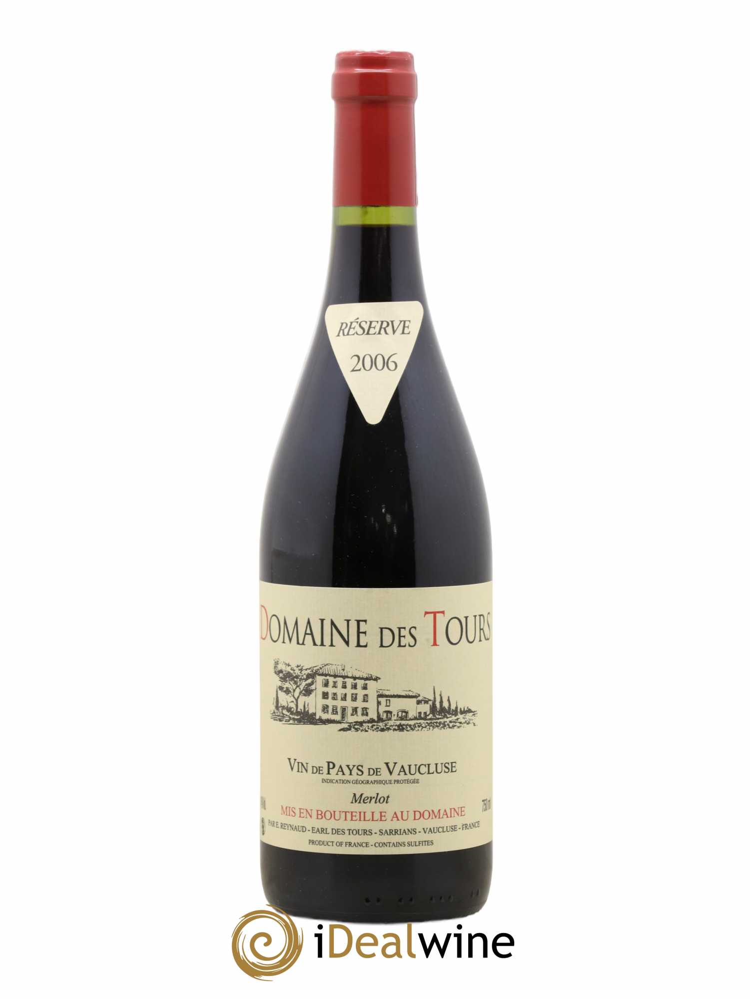 Vaucluse Domaine des Tours Merlot Emmanuel Reynaud 2006 - Lot de 1 bouteille - 0