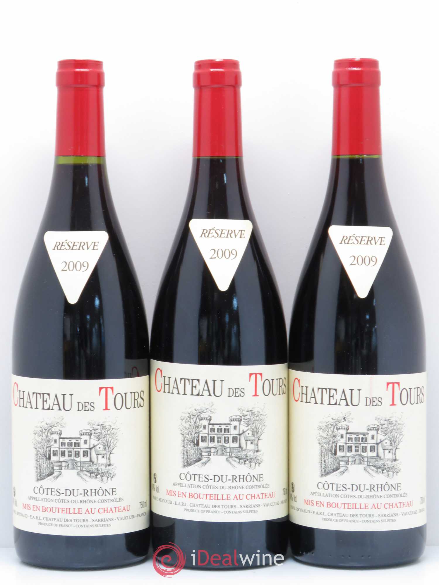 Côtes-du-Rhône Château des Tours Emmanuel Reynaud 2009 - Lot de 3 bouteilles - 0
