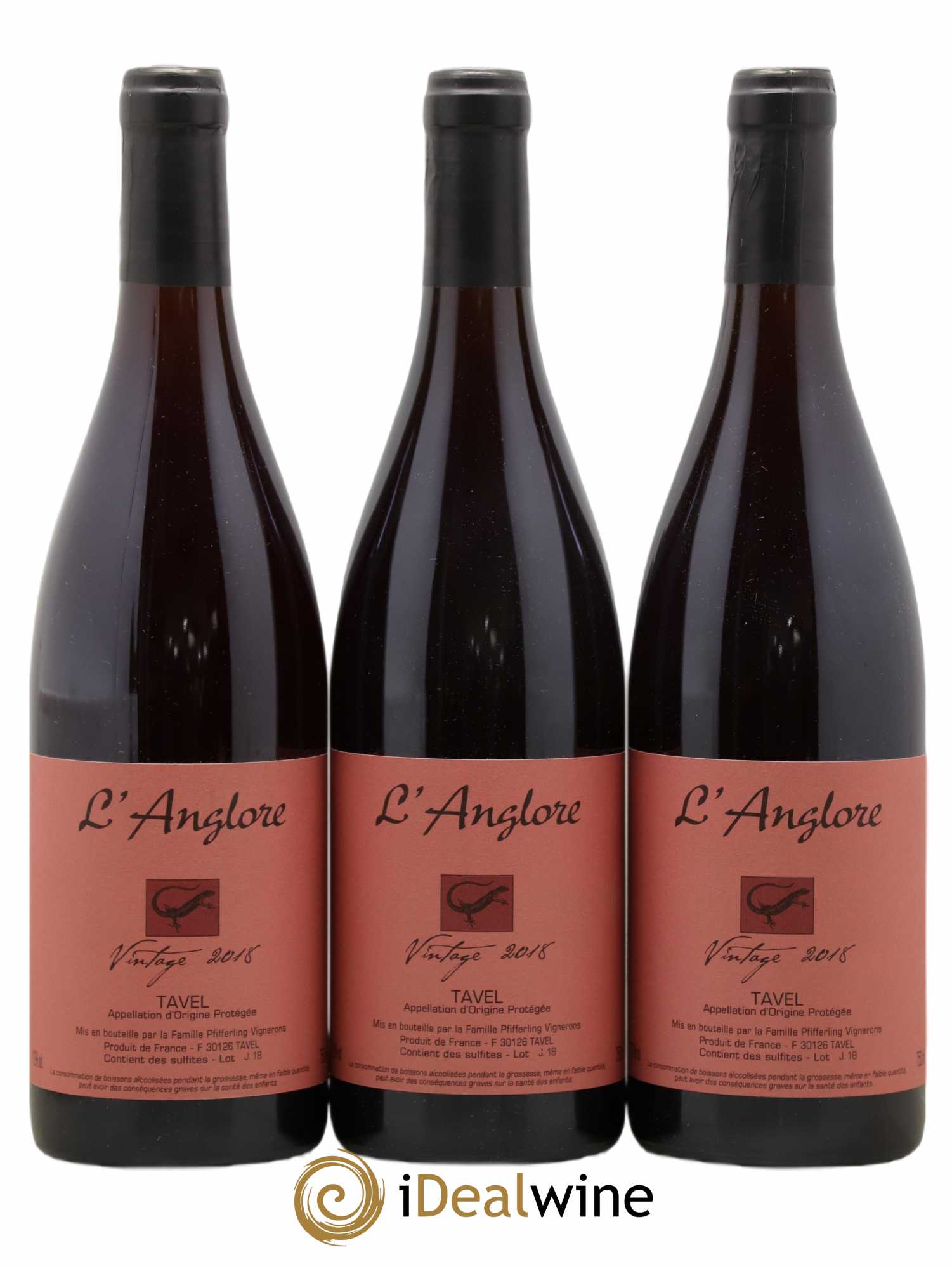Tavel Vintage L'Anglore 2018 - Lot de 3 bouteilles - 0
