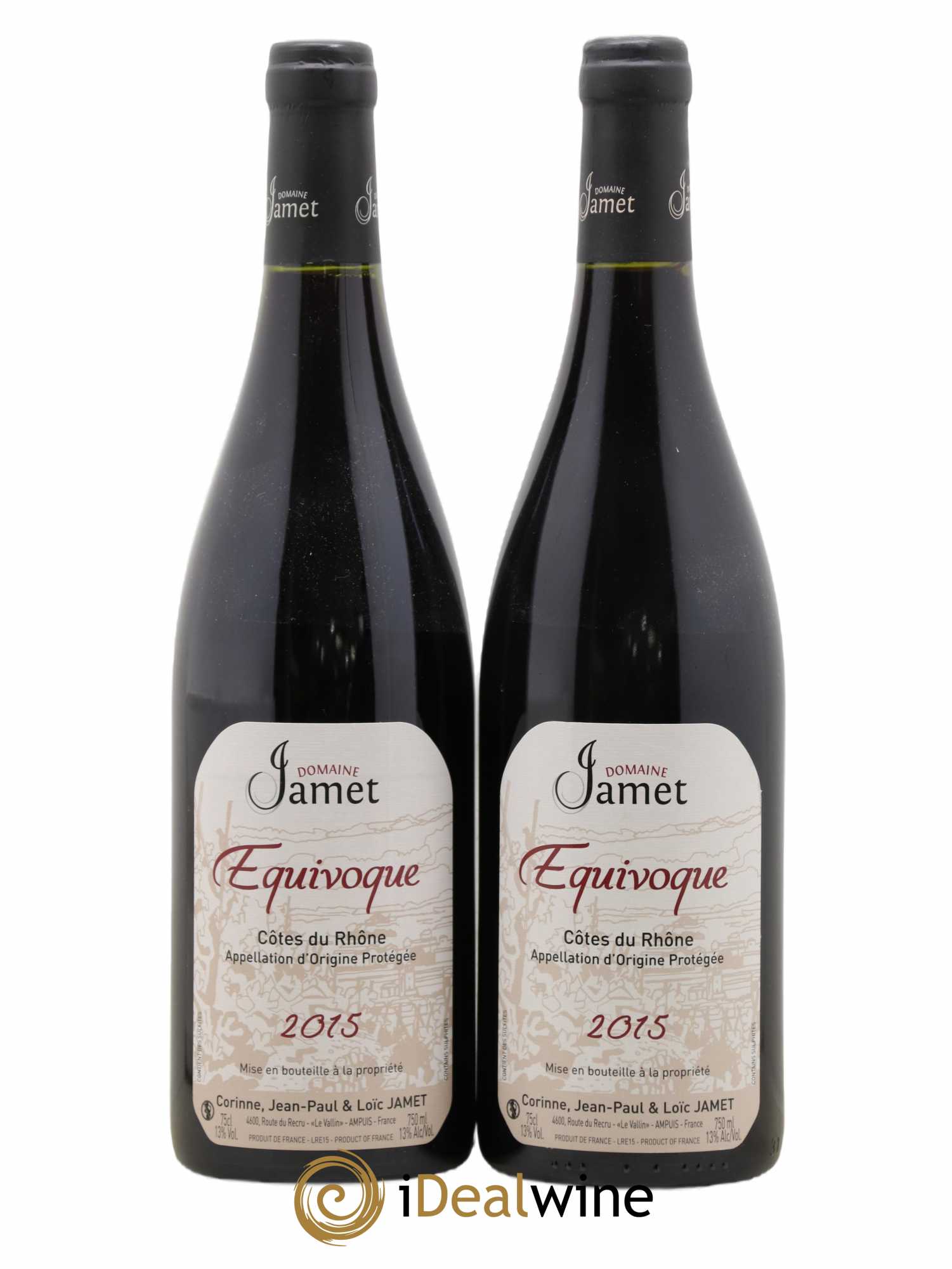 Côtes-du-Rhône Equivoque Jamet (Domaine) 2015 - Lot de 2 bouteilles - 0