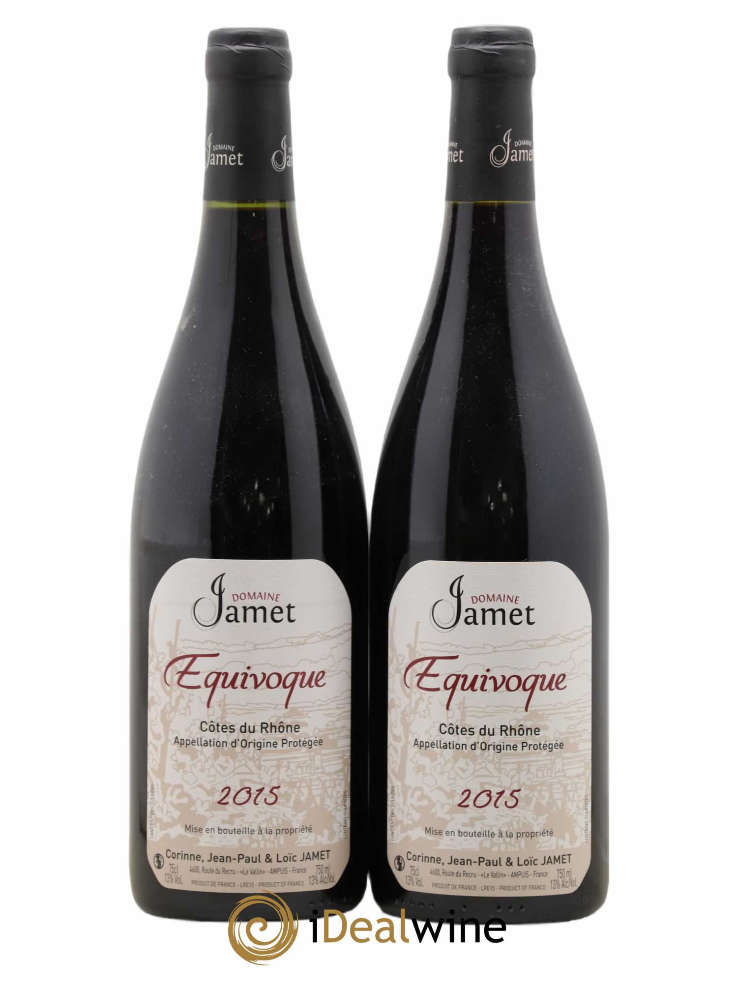 Côtes-du-Rhône Equivoque Jamet (Domaine) 2015 - Lot de 2 bouteilles - 0