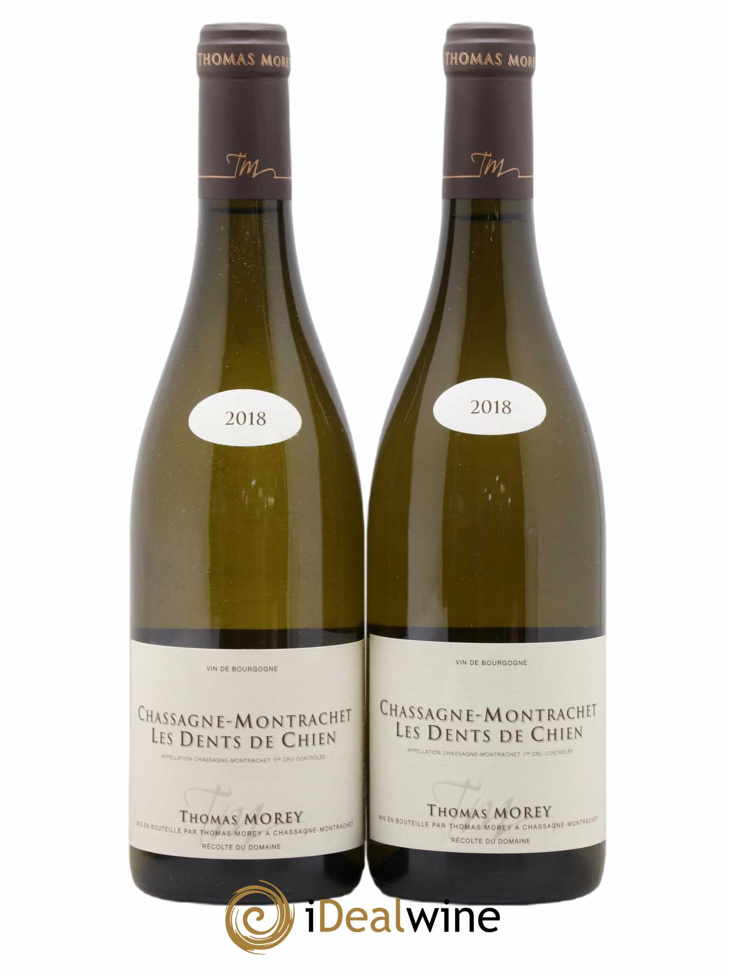 Chassagne-Montrachet 1er Cru Les Dents de Chien Thomas Morey 2018 - Lot de 2 bouteilles - 0