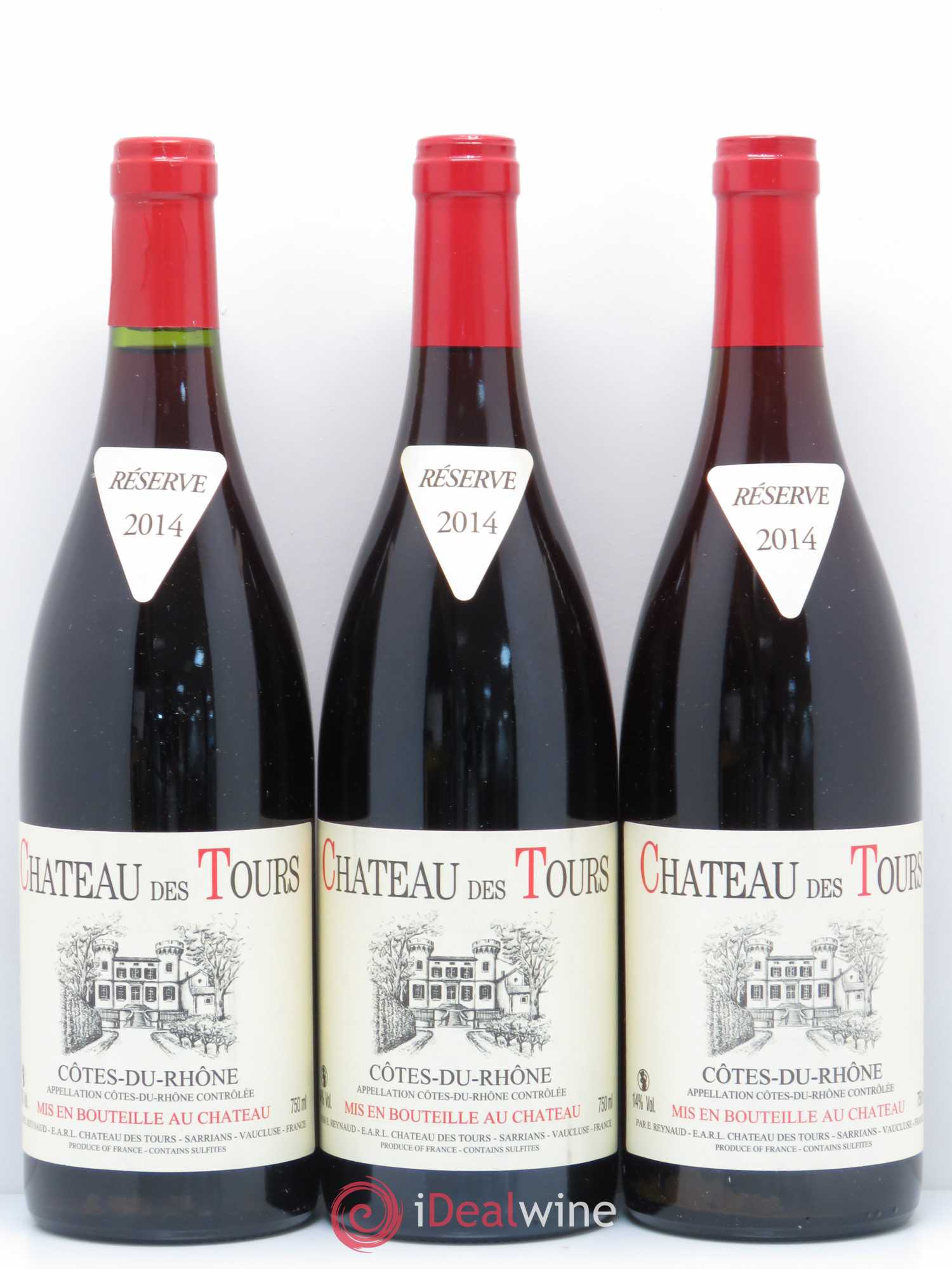 Côtes-du-Rhône Château des Tours Emmanuel Reynaud 2014 - Lot de 3 bouteilles - 0