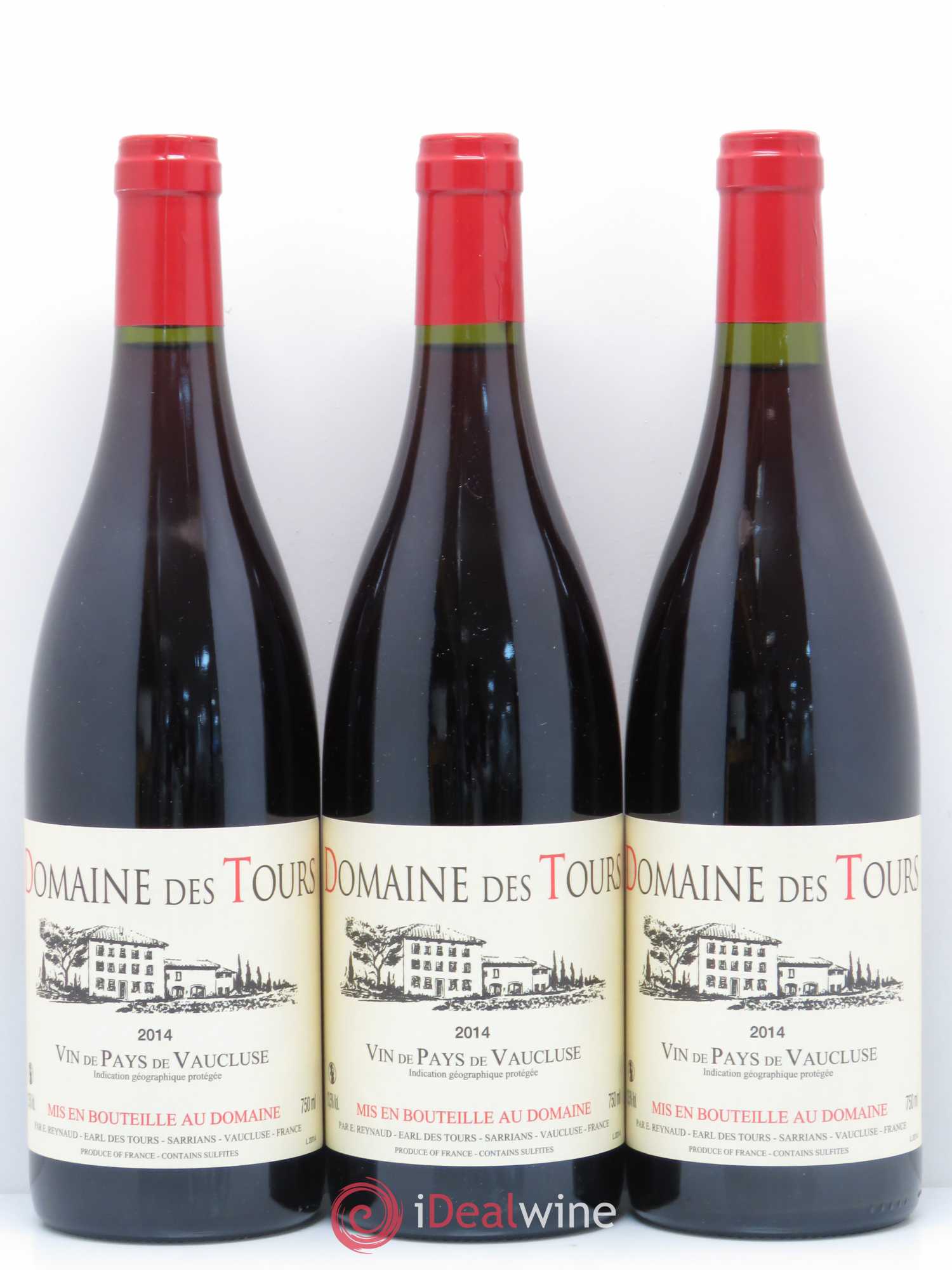 Vaucluse (Vin de Pays de Vaucluse) Domaine des Tours Emmanuel Reynaud 2014 - Lot de 3 bouteilles - 0