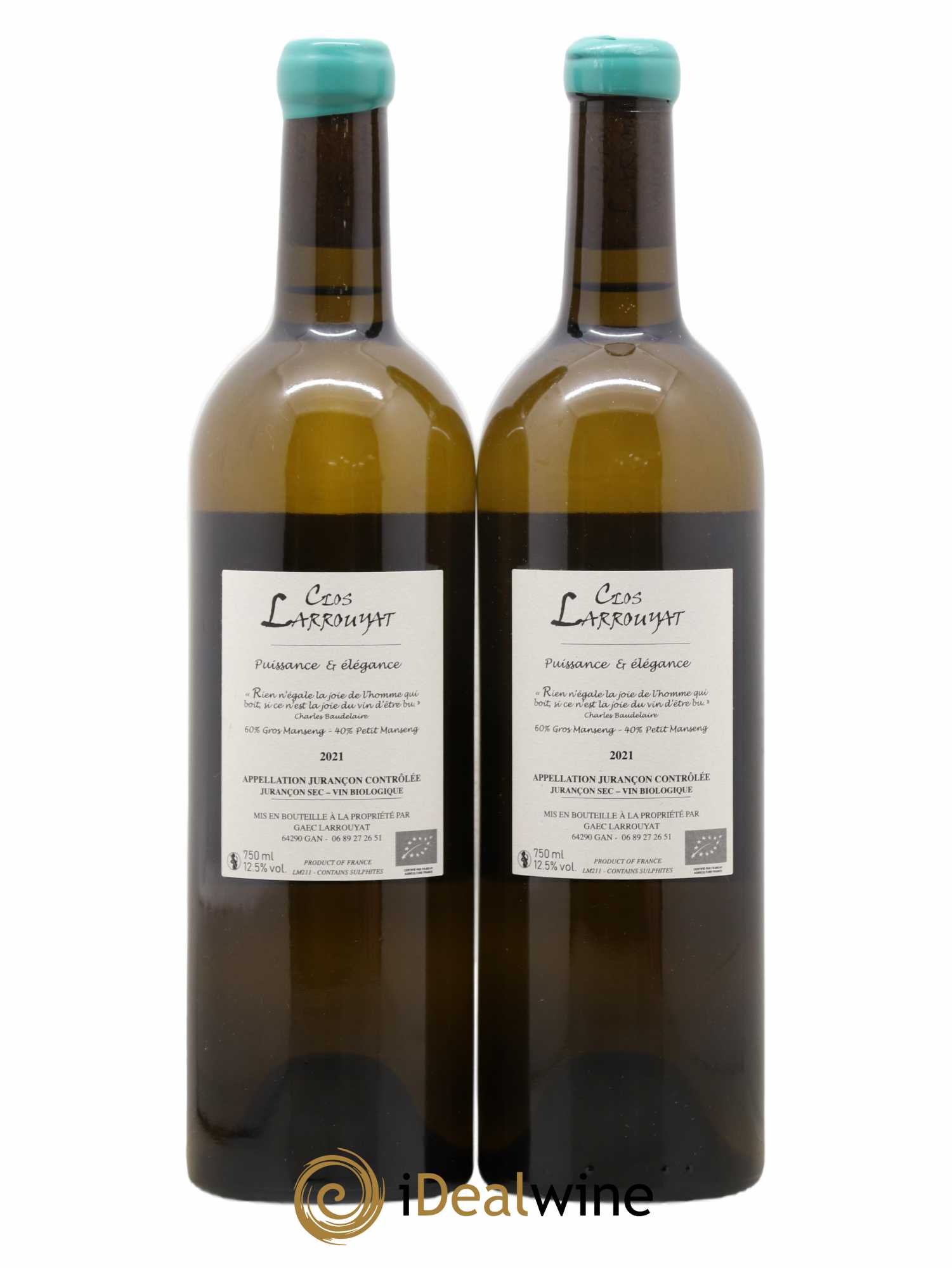 Jurançon Météore Clos Larrouyat 2021 - Lot de 2 bouteilles - 1