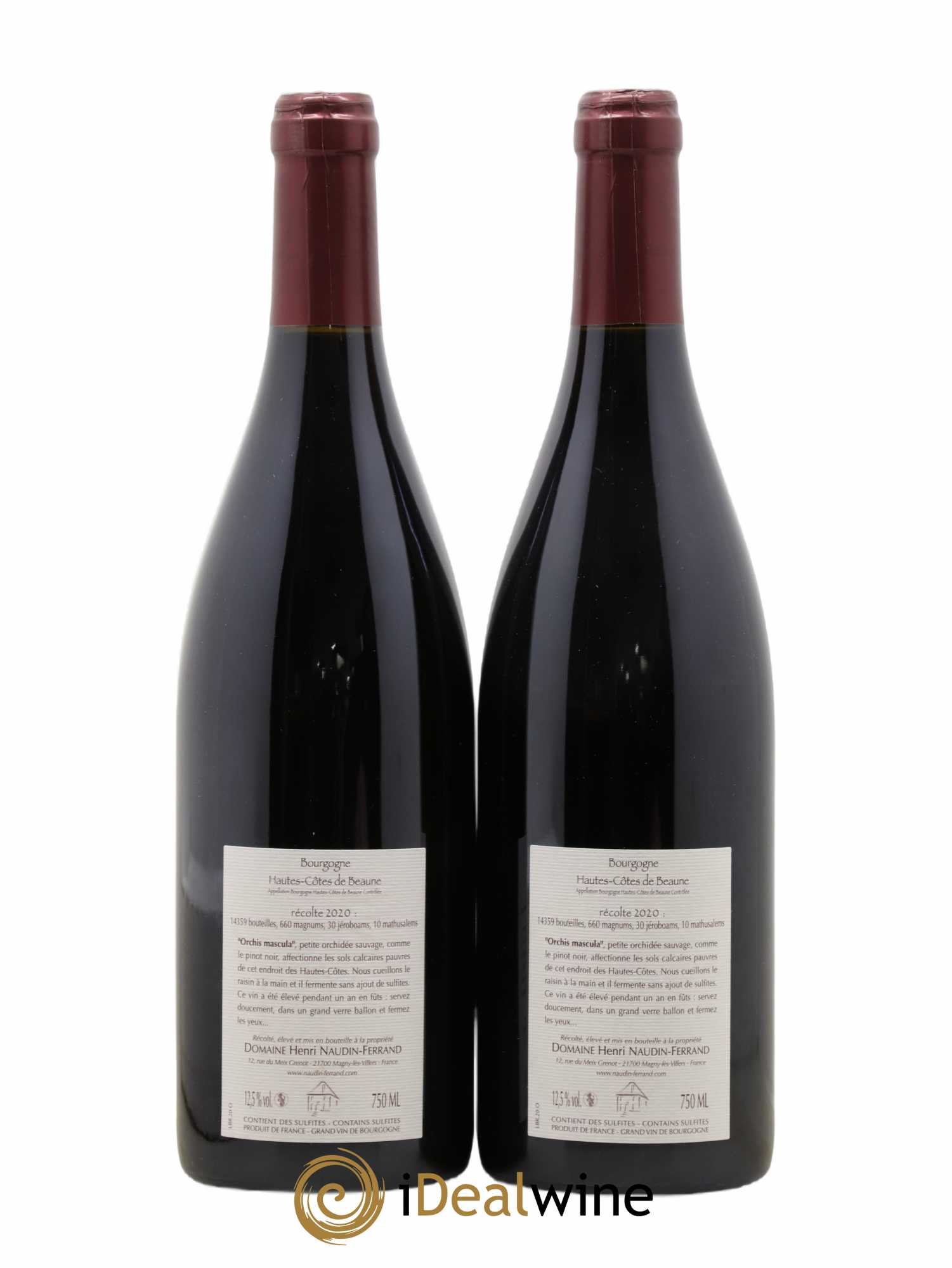 Hautes-Côtes de Beaune Orchis Mascula Naudin-Ferrand (Domaine) 2020 - Lot de 2 bouteilles - 1