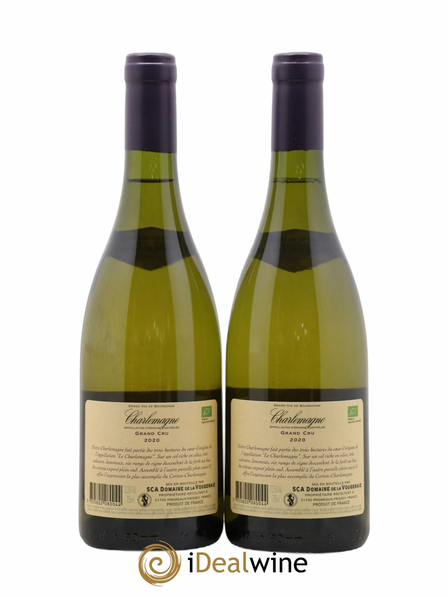 Corton-Charlemagne Grand Cru Le Charlemagne La Vougeraie 2020 - Lot de 2 bouteilles - 1