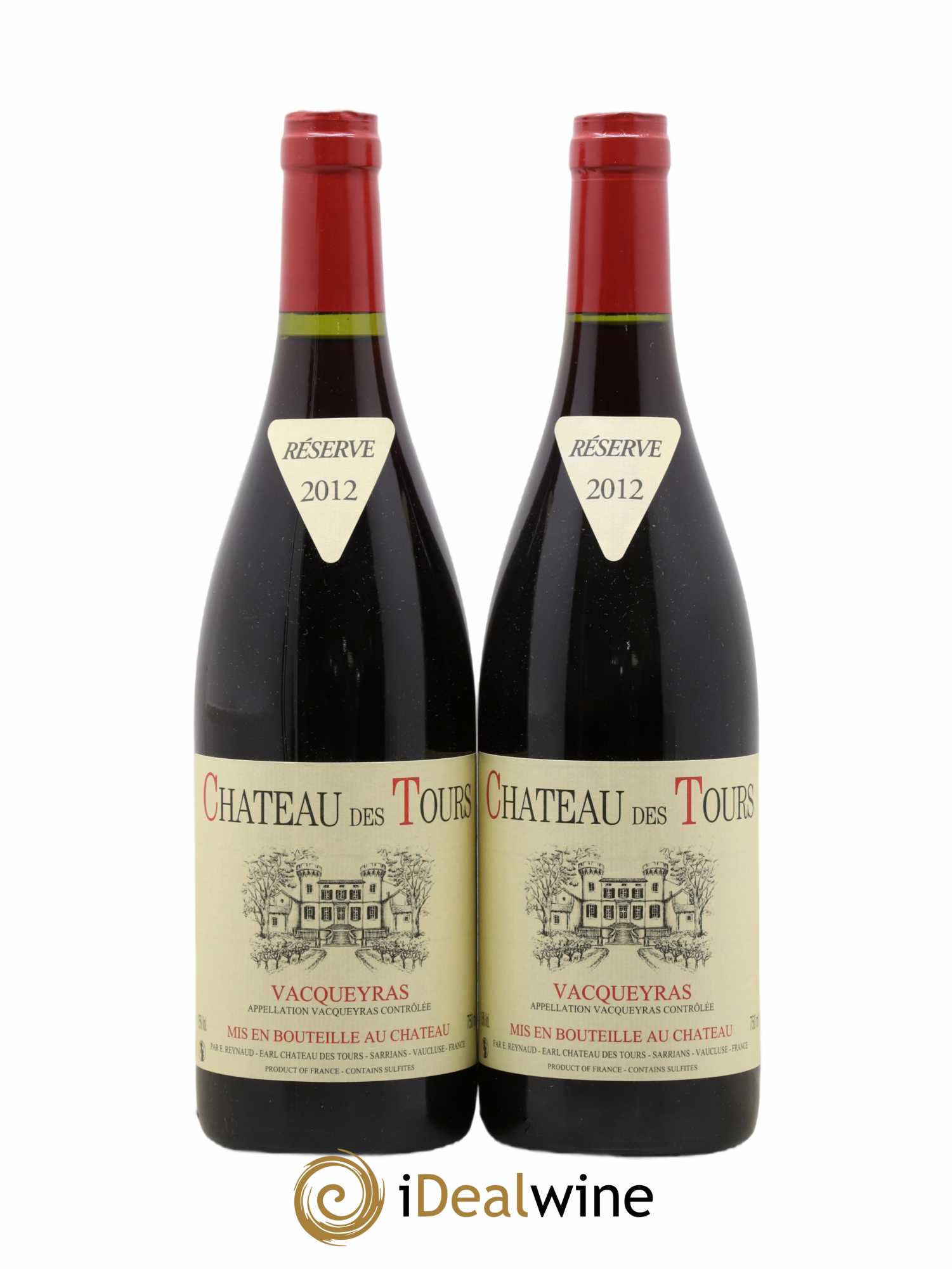 Vacqueyras Château des Tours Emmanuel Reynaud 2012 - Lot de 2 bouteilles - 0