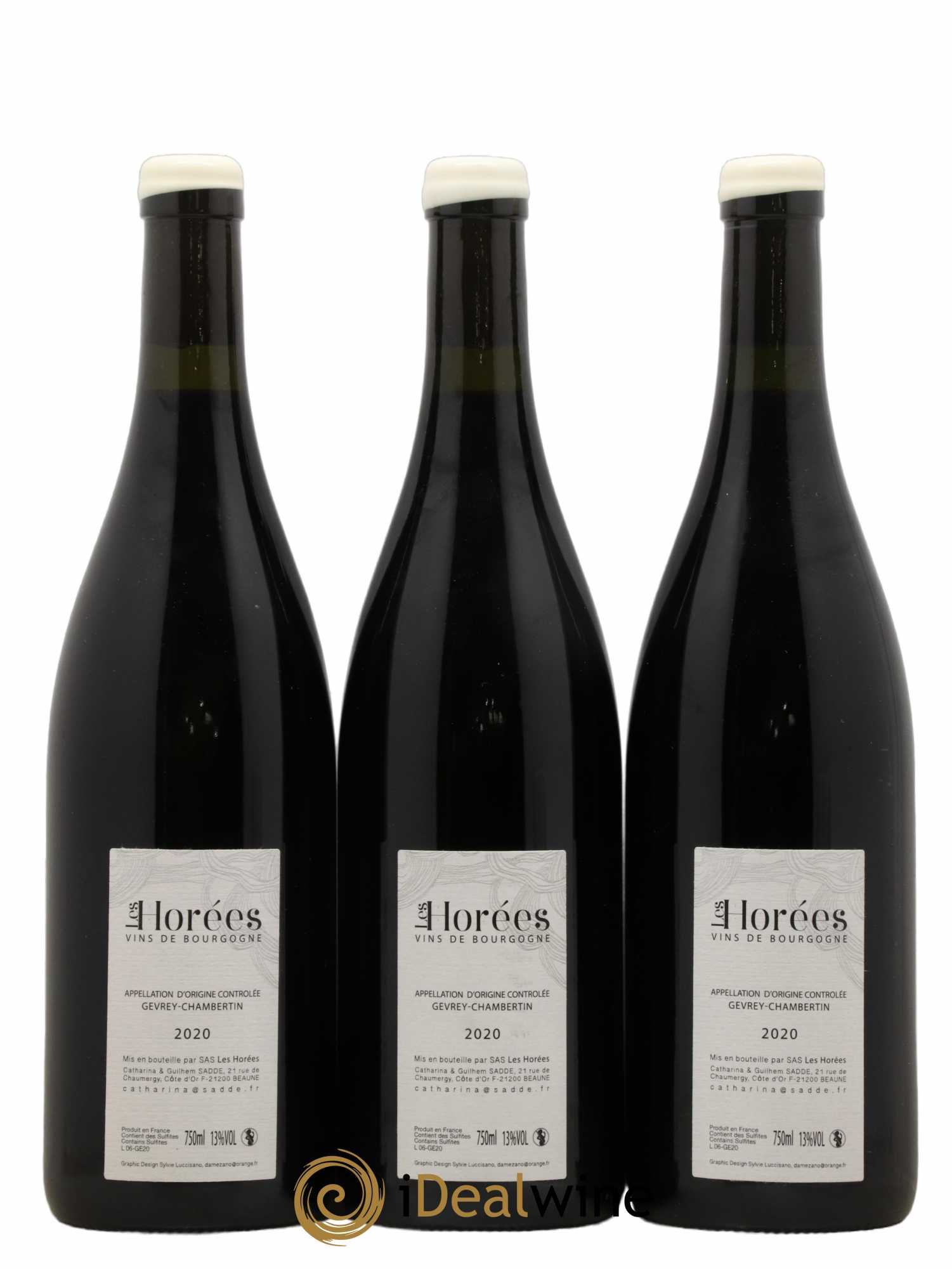 Gevrey-Chambertin En Reniard Les Horées 2020 - Lot de 3 bouteilles - 1