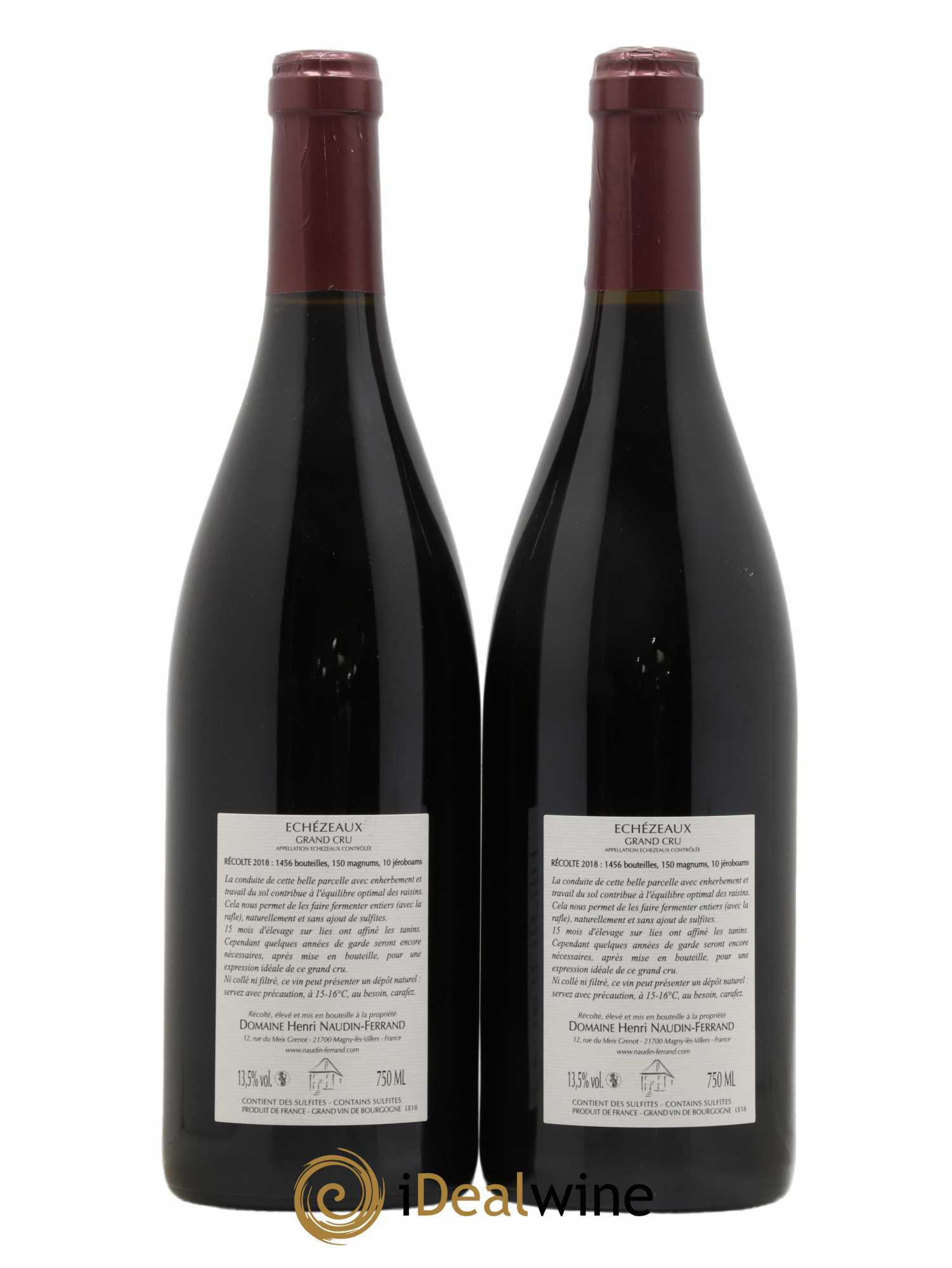 Echezeaux Grand Cru Naudin-Ferrand (Domaine) (no reserve) 2018 - Lot of 2 bottles - 1