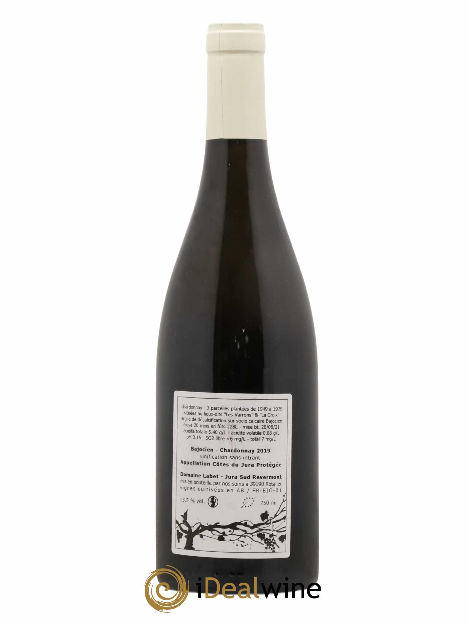 Côtes du Jura Chardonnay Bajocien Romain - Julien - Charline Labet 2019 - Lot de 1 bouteille - 1