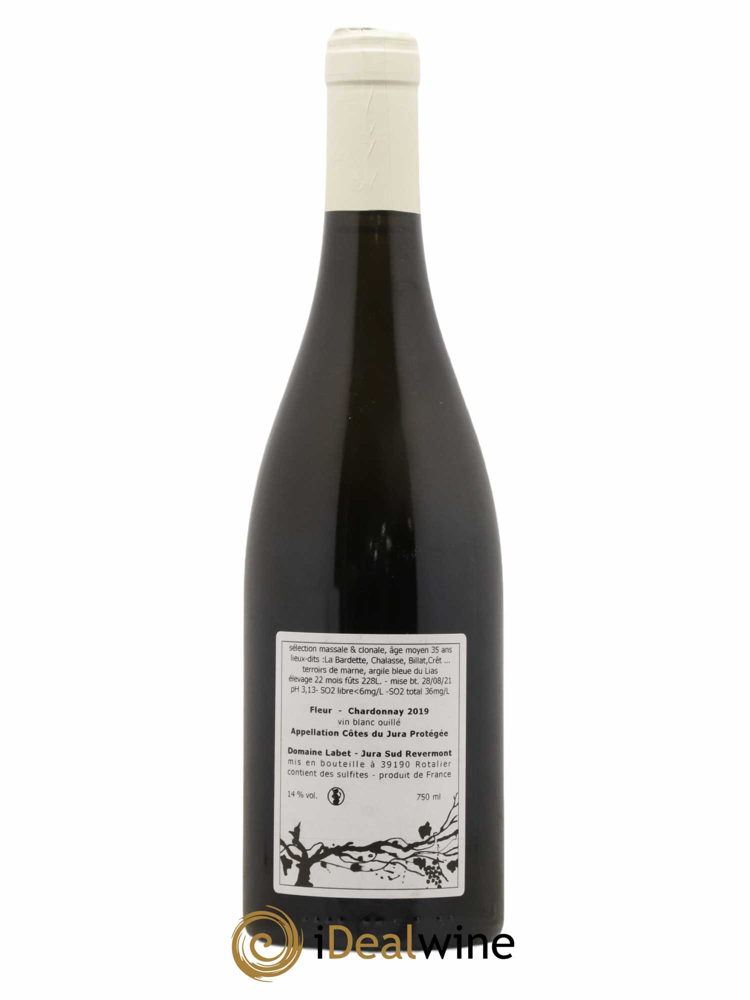 Côtes du Jura Chardonnay Fleur Romain - Julien - Charline Labet 2019 - Lot de 1 bouteille - 1