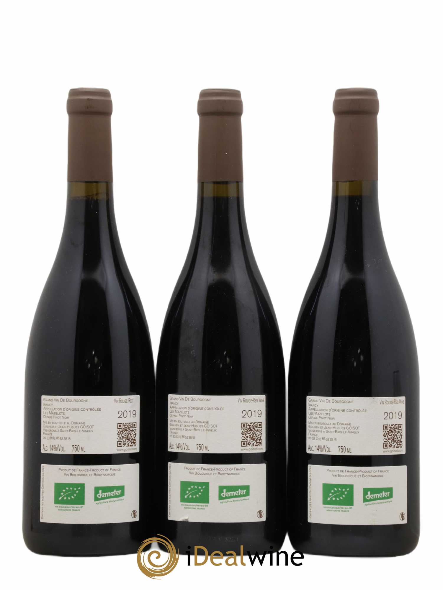 Irancy Les Mazelots Goisot 2019 - Lot de 3 bouteilles - 1