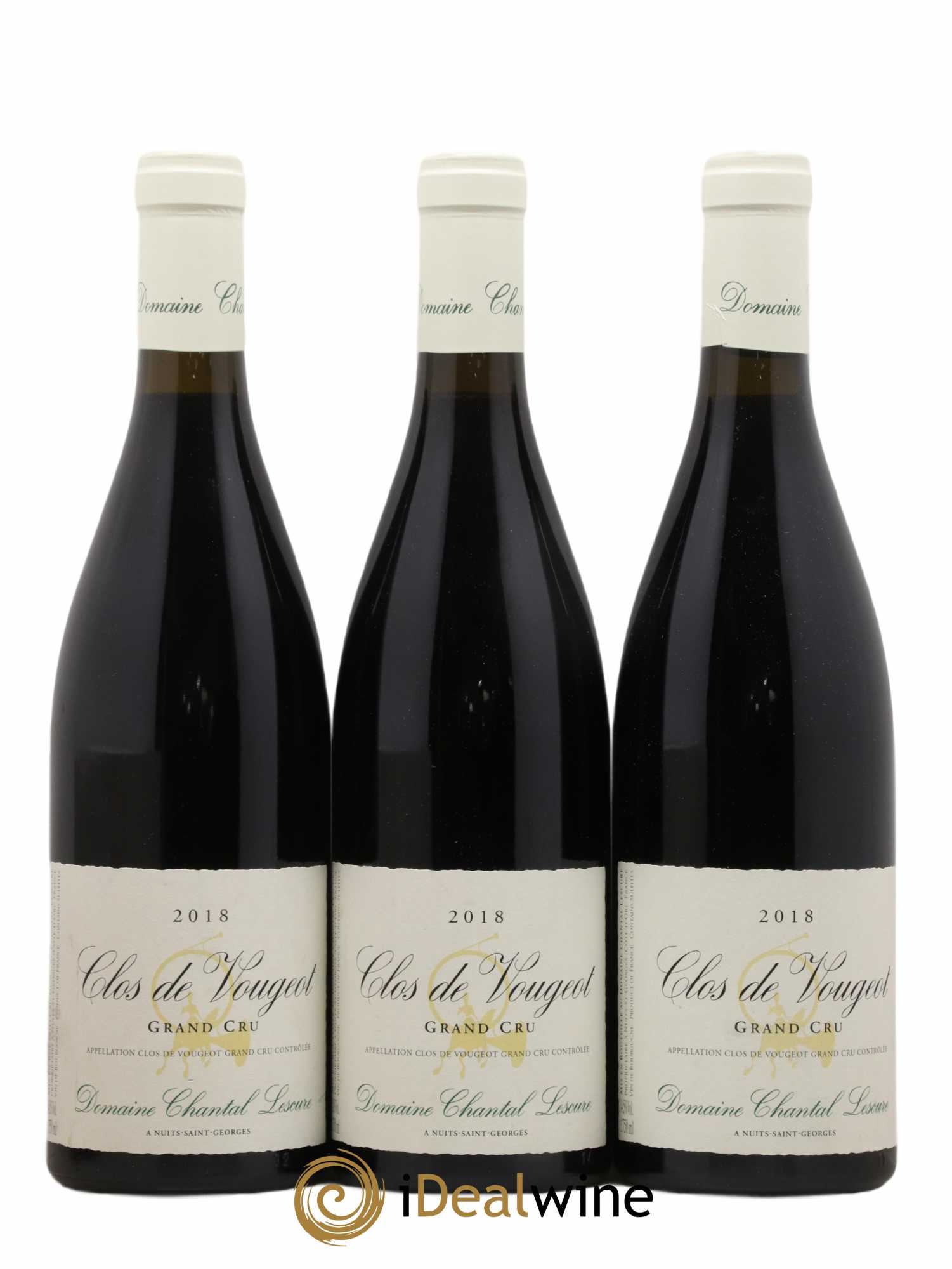Clos de Vougeot Grand Cru Chantal Lescure 2018 - Lot de 3 bouteilles - 0