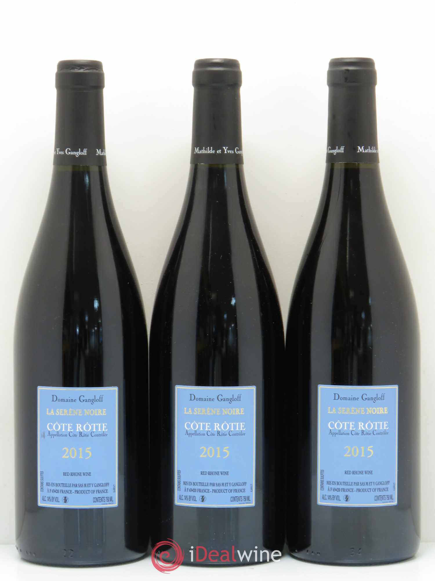Côte-Rôtie La Sereine Noire Gangloff (Domaine) 2015 - Lot de 3 bouteilles - 1