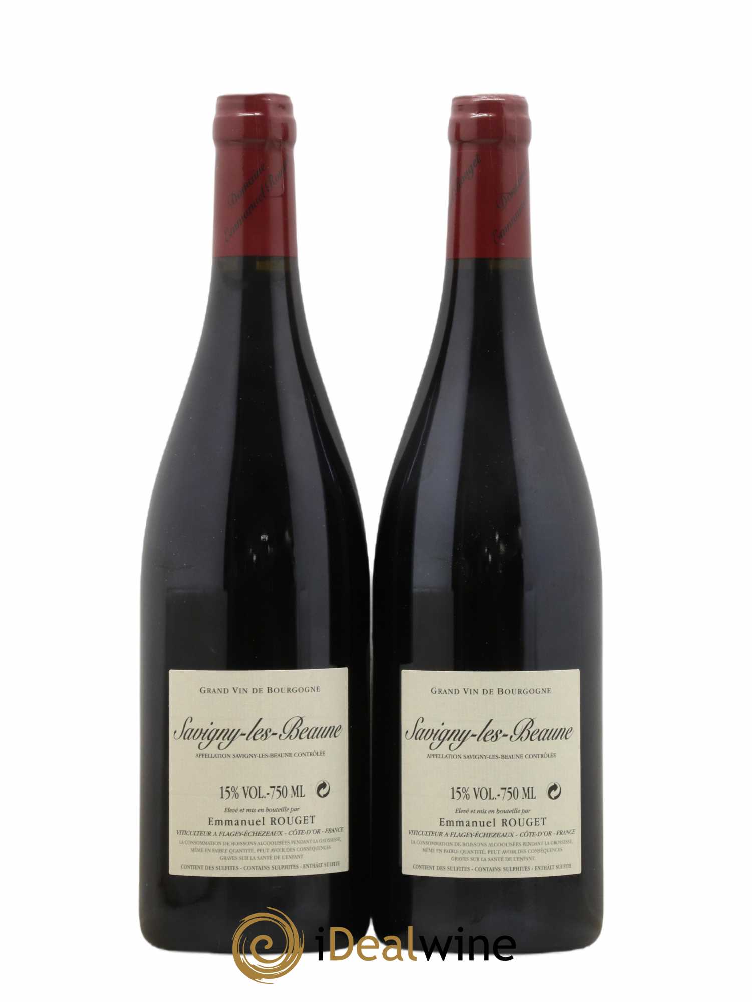 Savigny-lès-Beaune Emmanuel Rouget (sans prix de réserve) 2019 - Lot de 2 bouteilles - 1