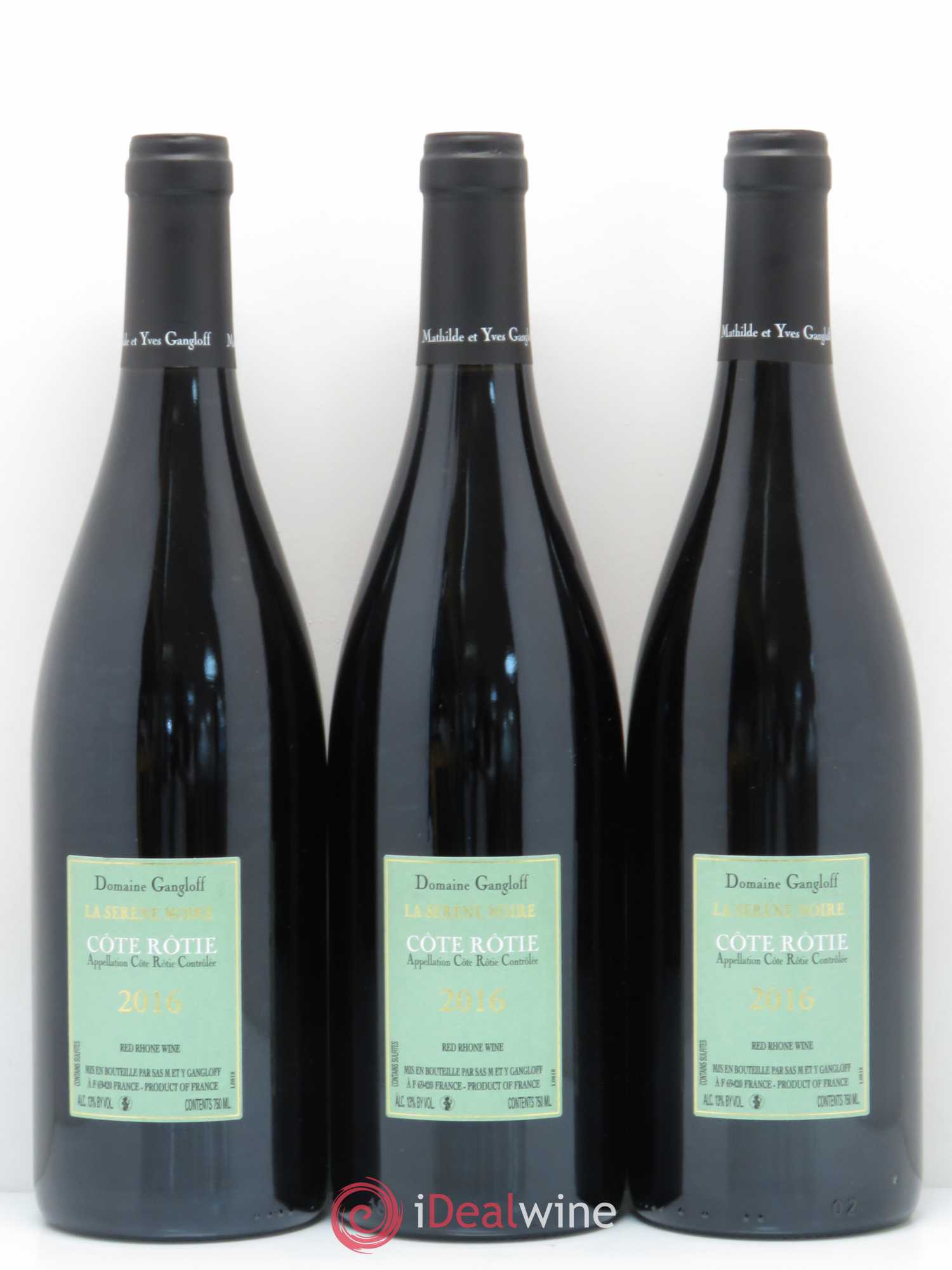 Côte-Rôtie La Sereine Noire Gangloff (Domaine)  (sans prix de réserve) 2016 - Lot de 3 bouteilles - 1