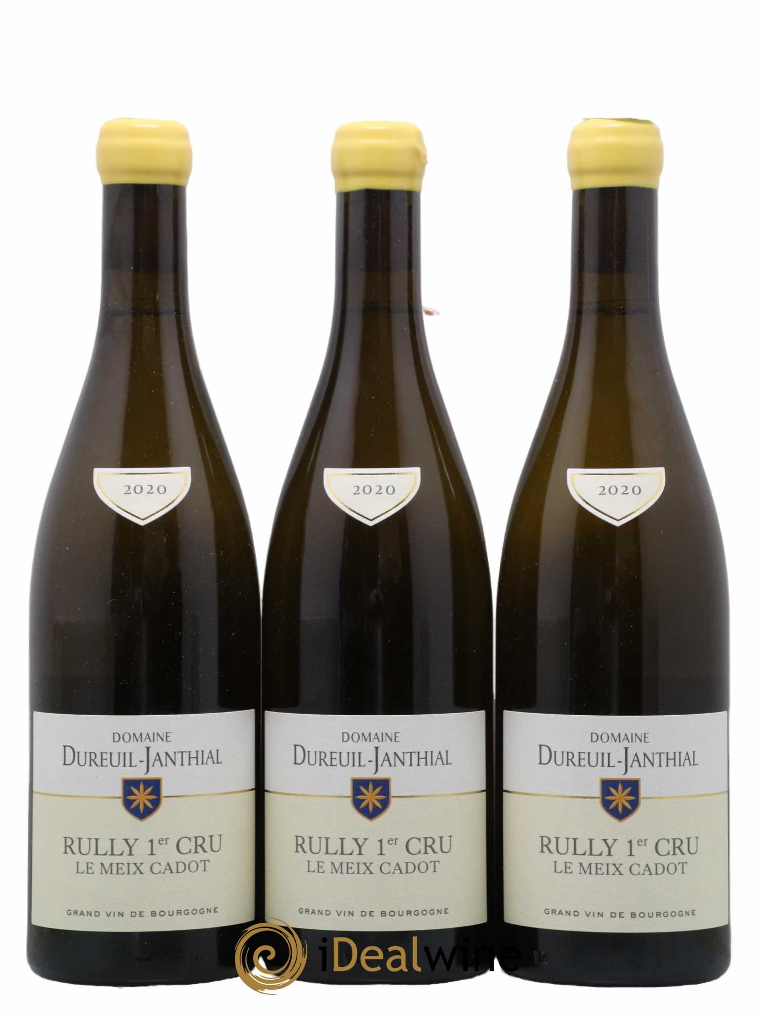 Rully 1er Cru Le Meix Cadot Vincent Dureuil-Janthial 2020 - Lot de 3 bouteilles - 0