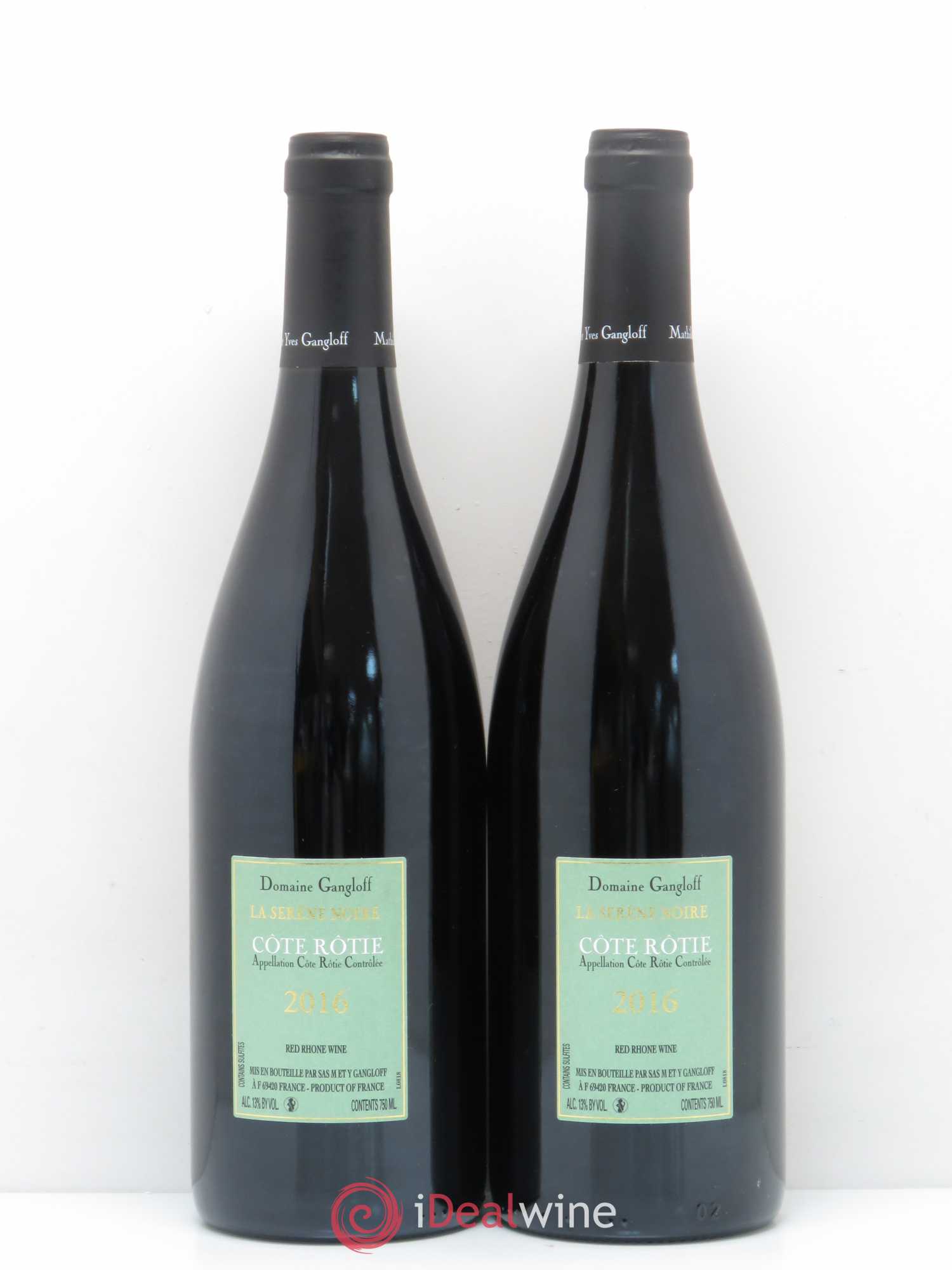 Côte-Rôtie La Sereine Noire Gangloff (Domaine)  (sans prix de réserve) 2016 - Lot de 2 bouteilles - 1