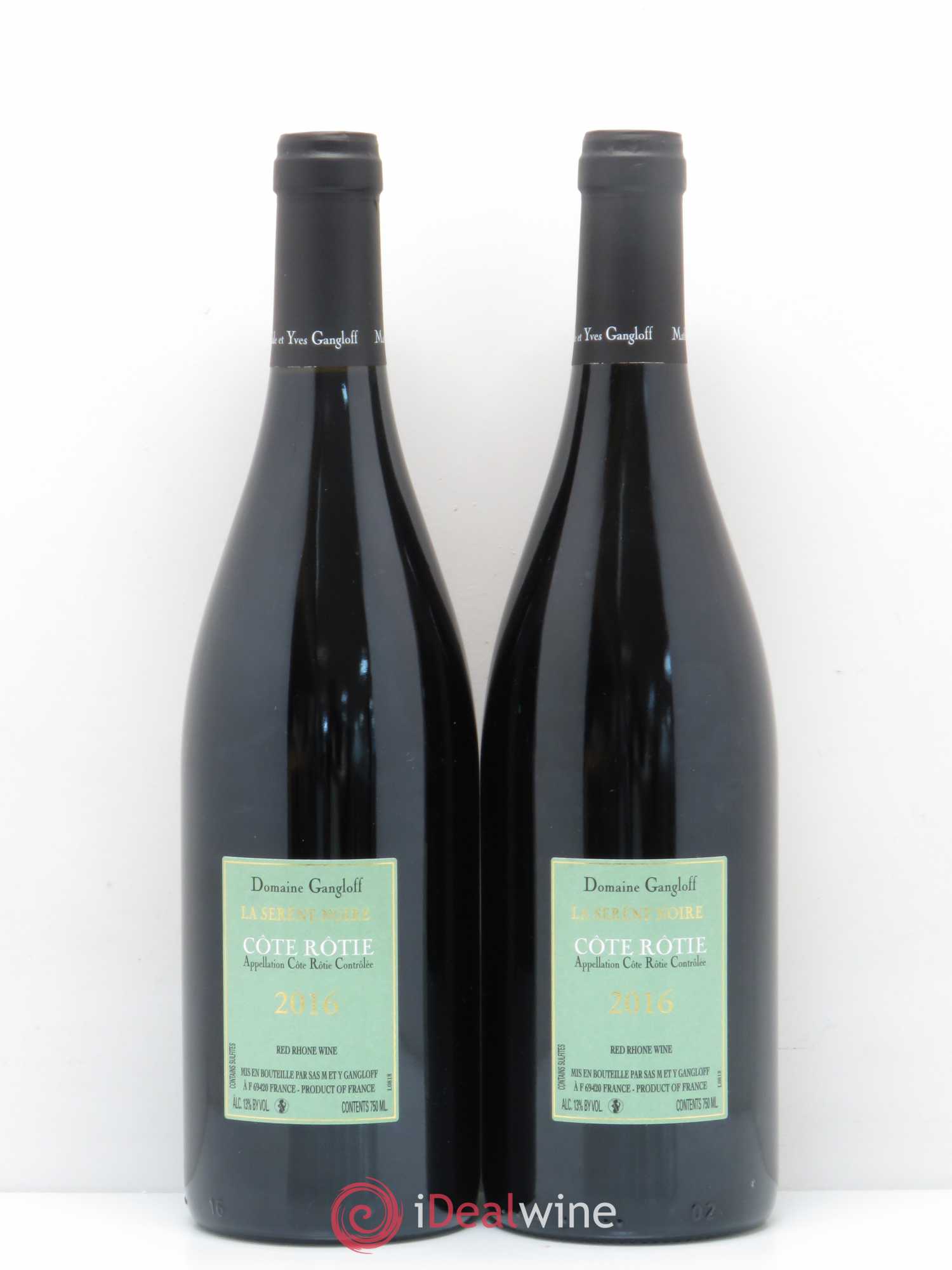 Côte-Rôtie La Sereine Noire Gangloff (Domaine)  (sans prix de réserve) 2016 - Lot de 2 bouteilles - 1