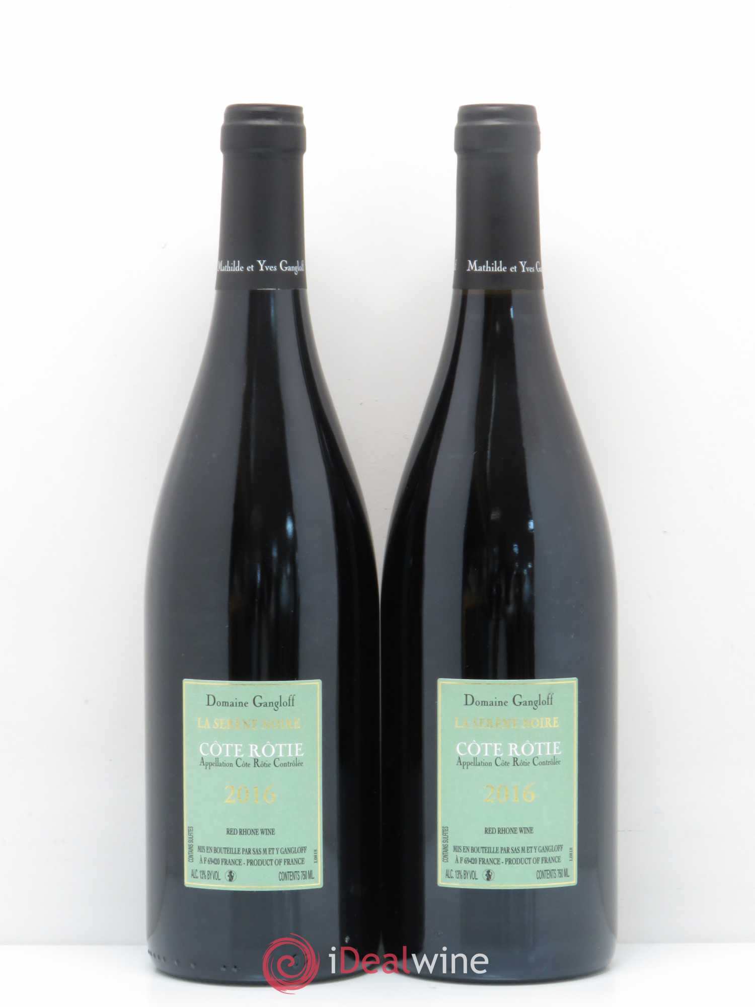 Côte-Rôtie La Sereine Noire Gangloff (Domaine)  (sans prix de réserve) 2016 - Lot de 2 bouteilles - 1