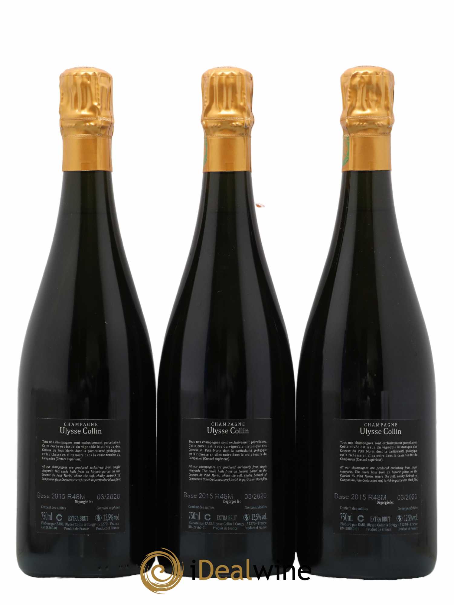 Les Roises Blanc de Blancs Extra-Brut Ulysse Collin - Lot de 3 bouteilles - 1