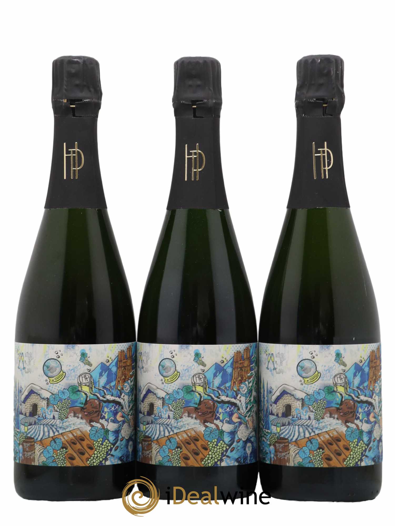 Champagne Edition Bur Artist Blanc Comme Neige Pascal Henin - Lot de 3 bouteilles - 0