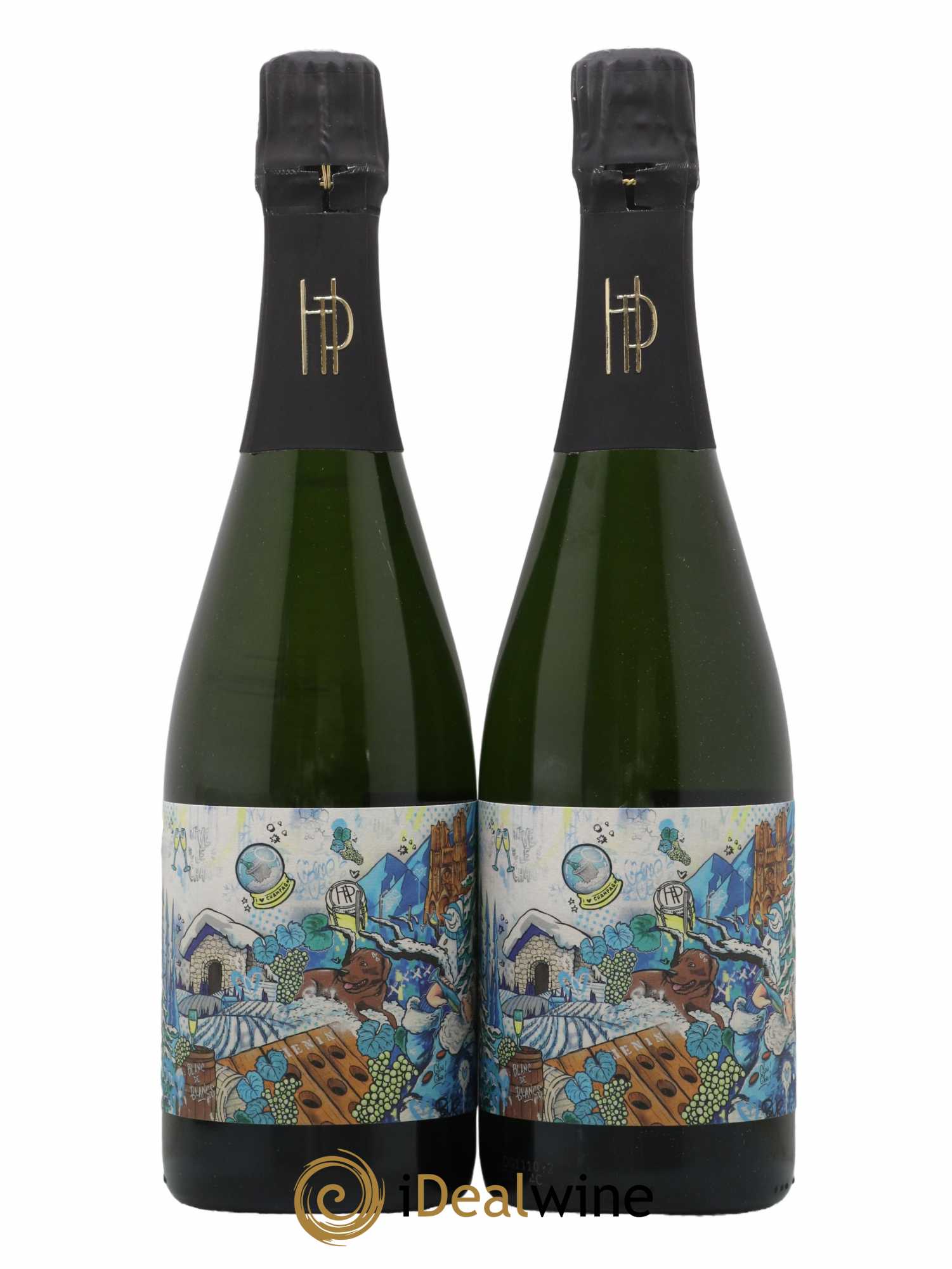 Champagne Edition Bur Artist Blanc Comme Neige Pascal Henin - Lot de 2 bouteilles - 0