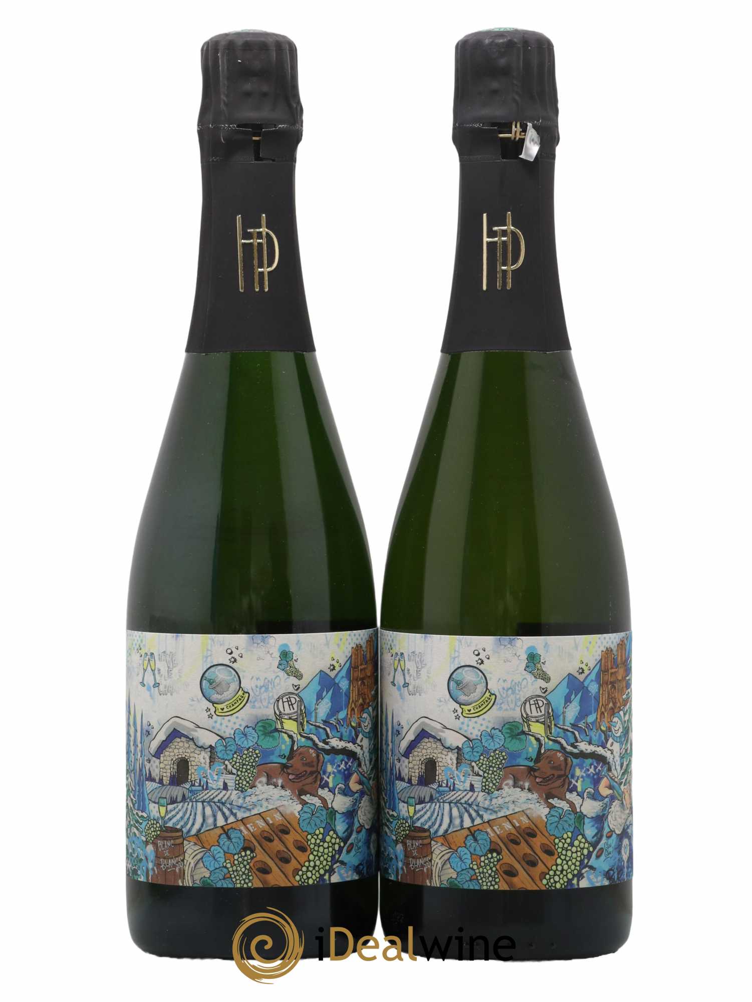 Champagne Edition Bur Artist Blanc Comme Neige Pascal Henin - Lot de 2 bouteilles - 0
