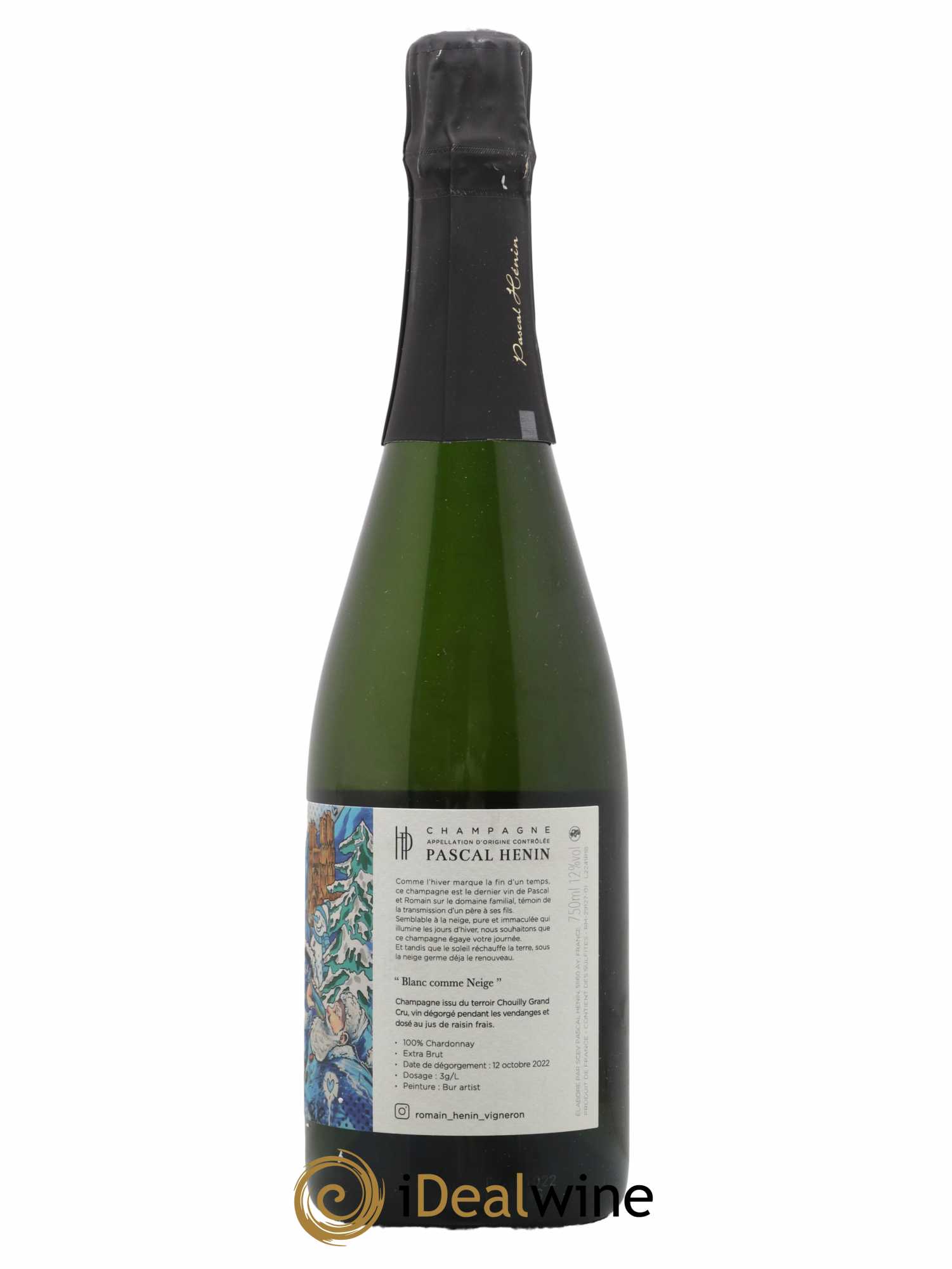 Champagne Edition Bur Artist Blanc Comme Neige Pascal Henin - Lot de 1 bouteille - 1