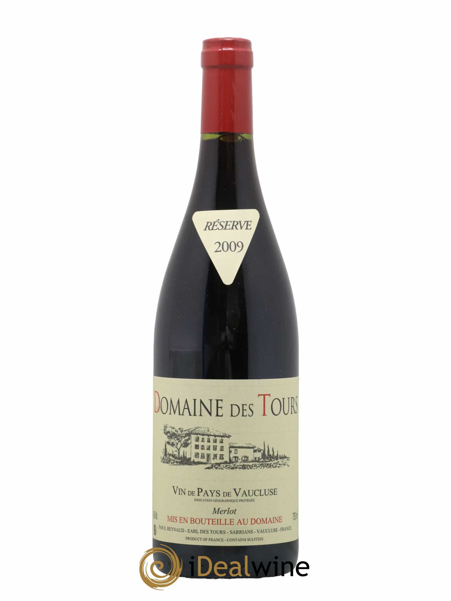Vaucluse Domaine des Tours Merlot Emmanuel Reynaud 2009 - Lot de 1 bouteille - 0