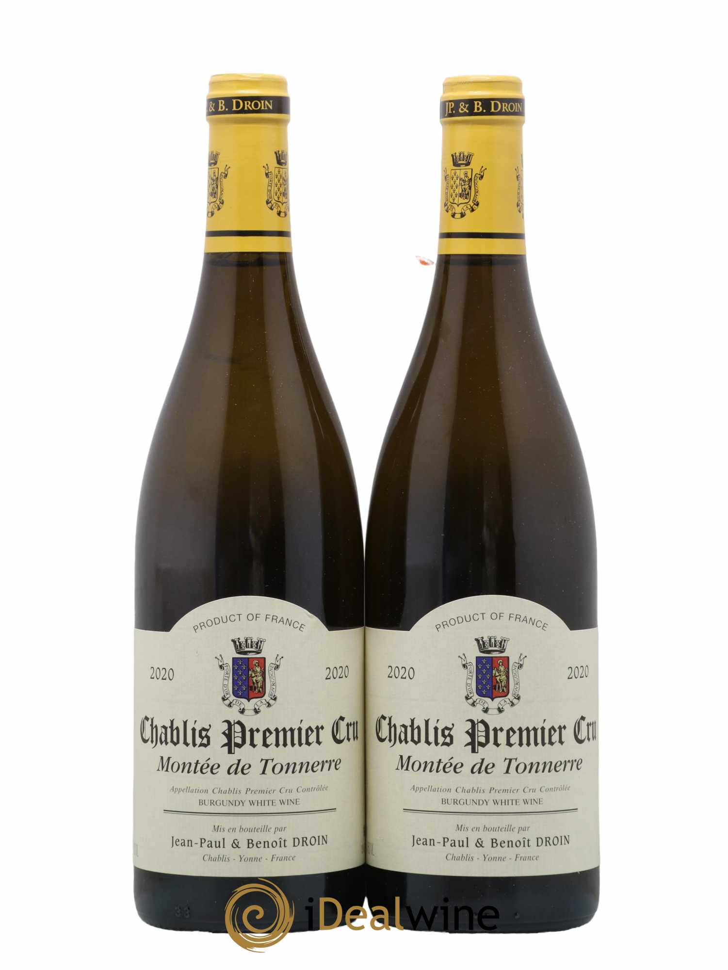 Chablis 1er Cru Montée de Tonnerre Jean-Paul & Benoît Droin (Domaine) 2020 - Lot de 2 bouteilles - 0
