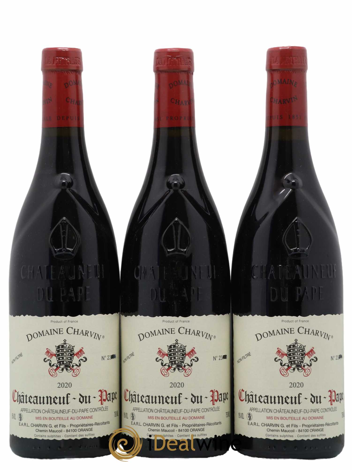 Châteauneuf-du-Pape Charvin (Domaine) 2020 - Lot de 3 bouteilles - 0