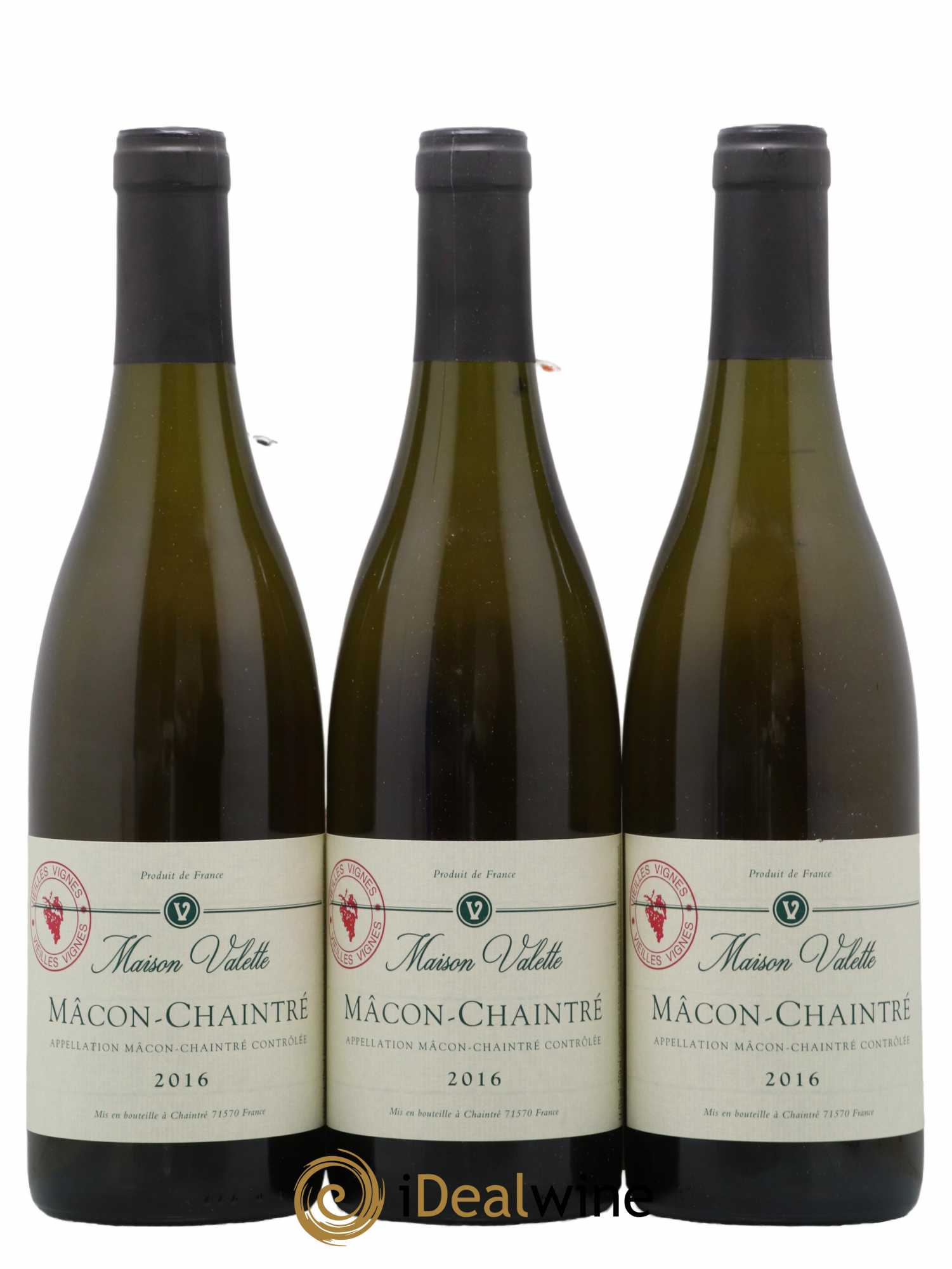 Mâcon Chaintré Vieilles Vignes Valette (Domaine) 2016 - Lot de 3 bouteilles - 0
