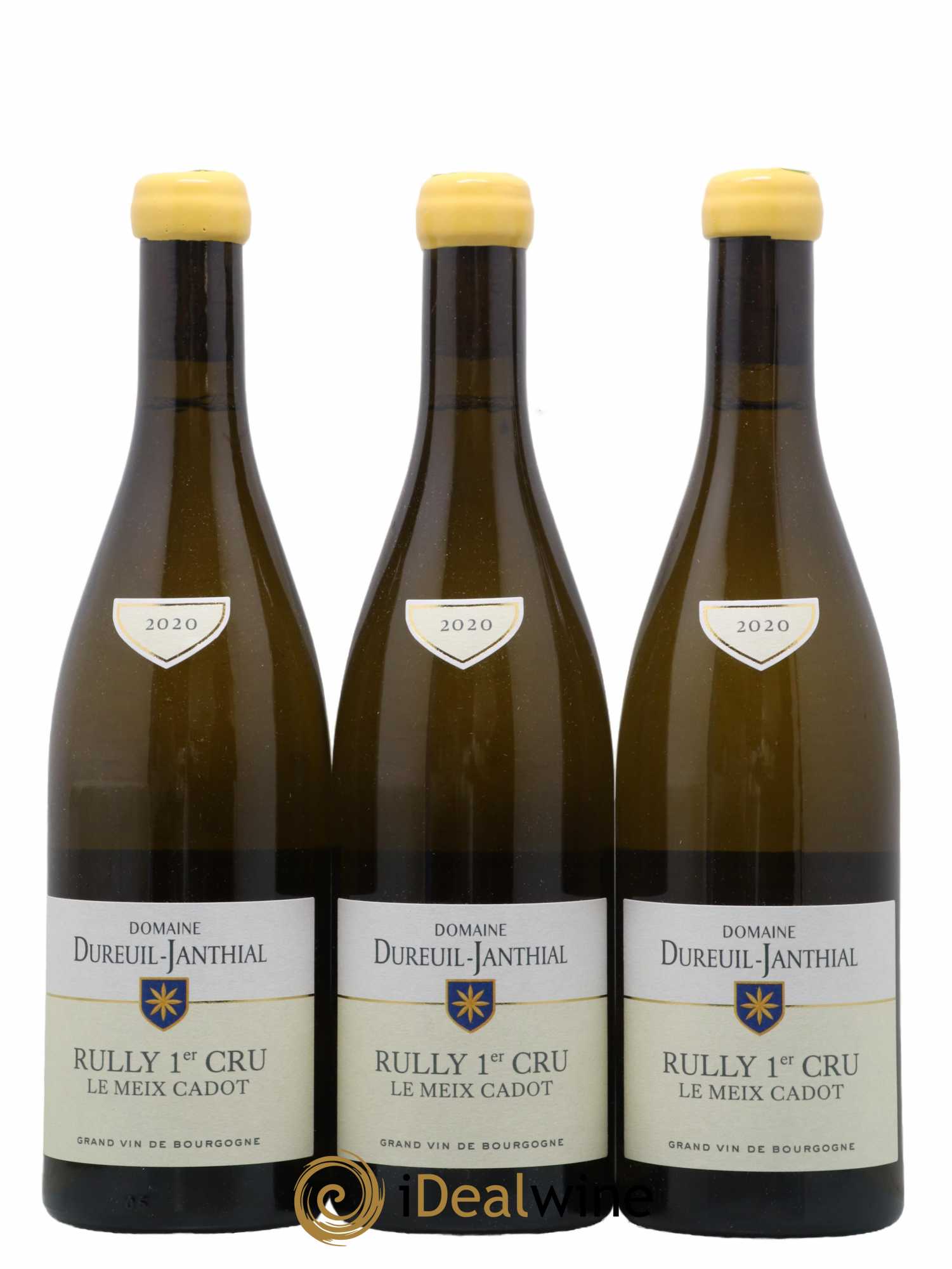 Rully 1er Cru Le Meix Cadot Vincent Dureuil-Janthial 2020 - Lot de 3 bouteilles - 0
