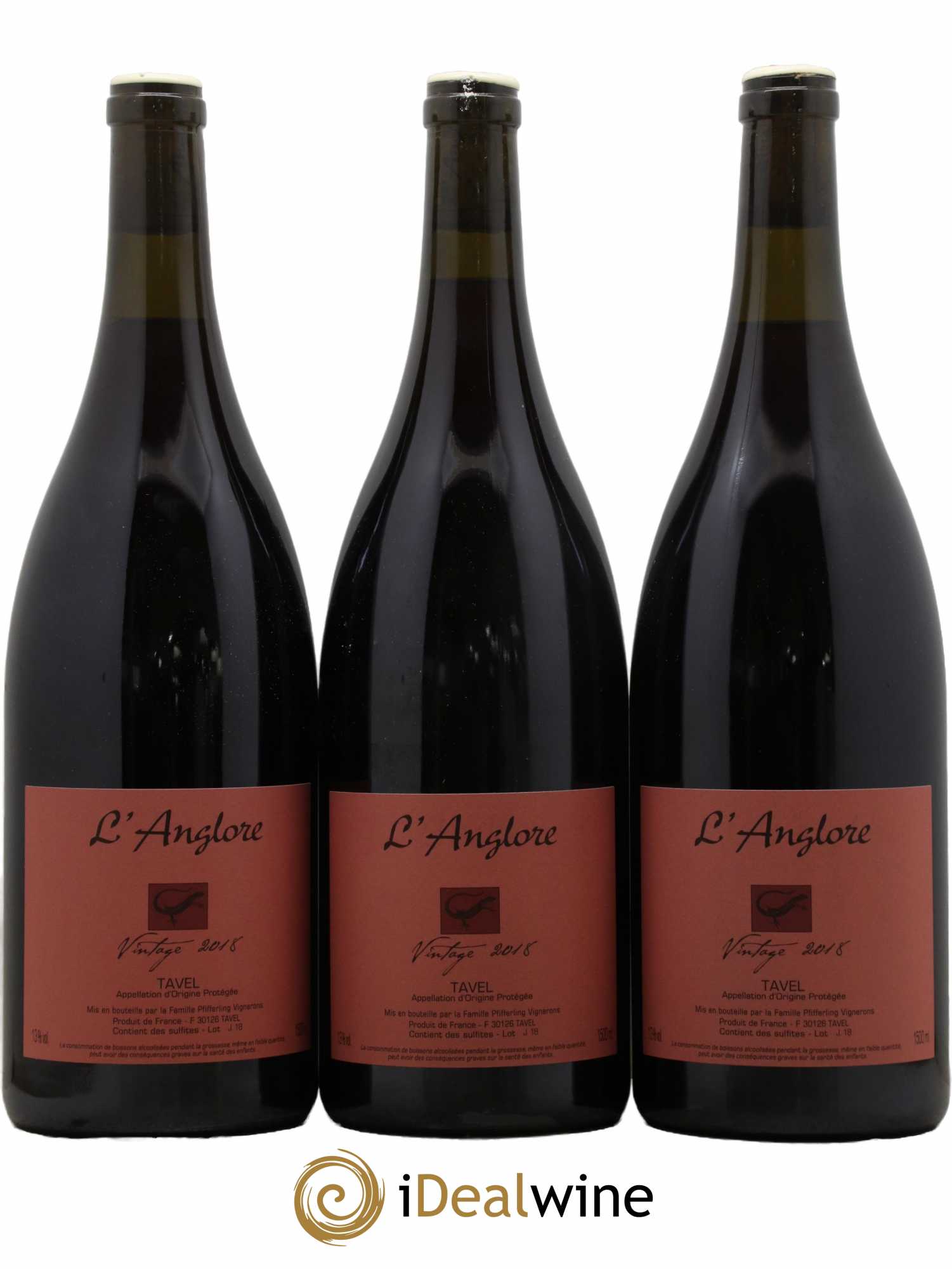 Tavel Vintage L'Anglore 2018 - Lot de 3 magnums - 0