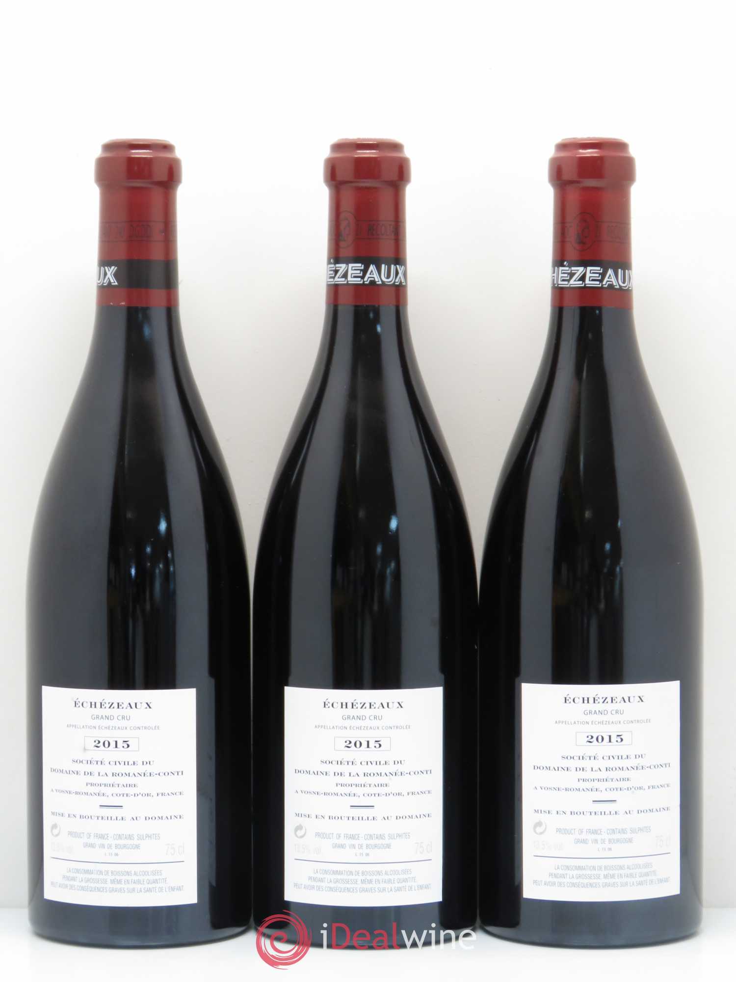 Caisse Domaine de la Romanée Conti Domaine de la Romanée-Conti 3 Echezeaux Grand Cru - 2 Grands Echezeaux Grand Cru - 1 Richebourg Grand Cru 2015 - Lotto di 6 bottiglie - 2