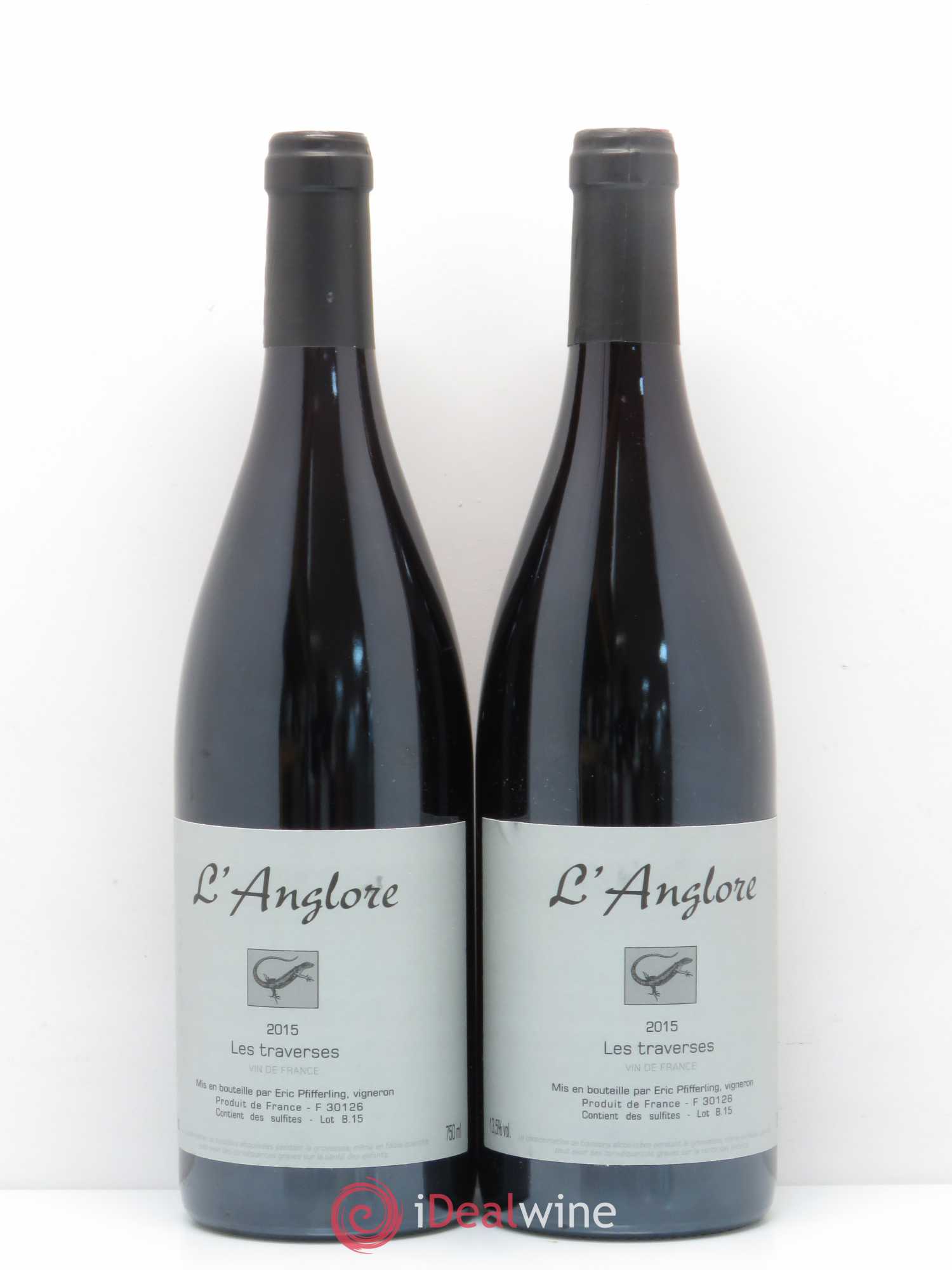 Vin de France Les Traverses L'Anglore 2015 - Lot de 2 bouteilles - 0