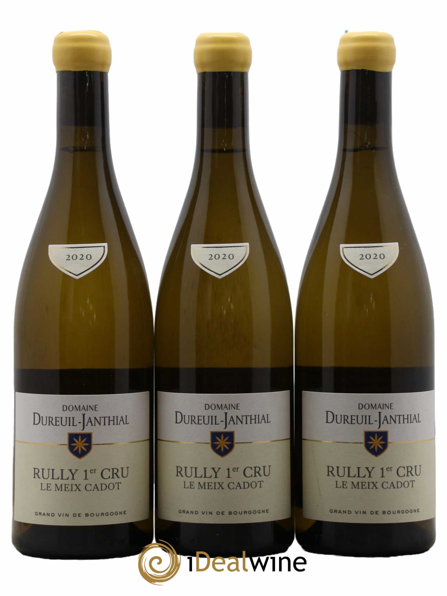 Rully 1er Cru Le Meix Cadot Vincent Dureuil-Janthial 2020 - Lot de 3 bouteilles - 0